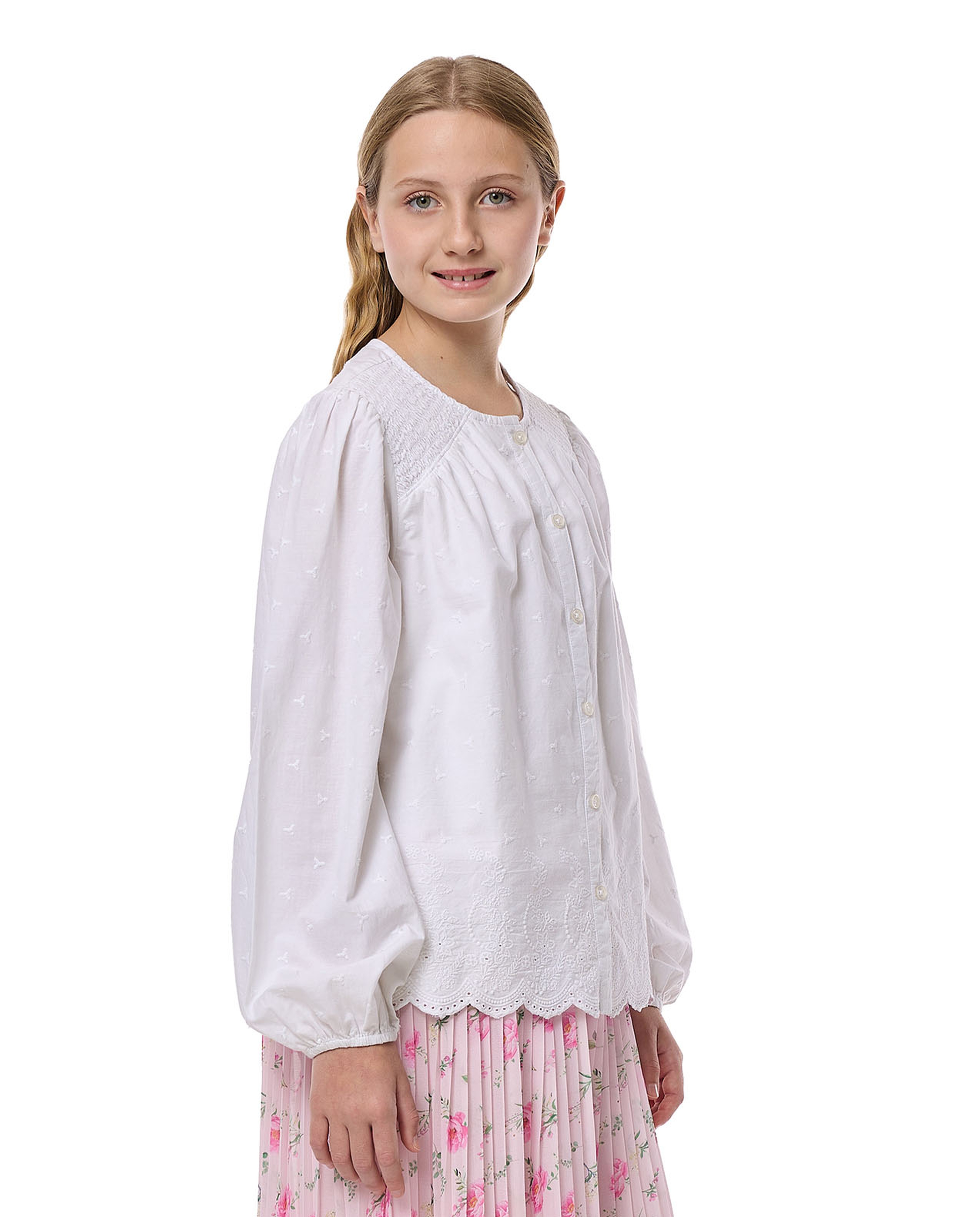 Solid Top with Round Neck and Long Sleeves