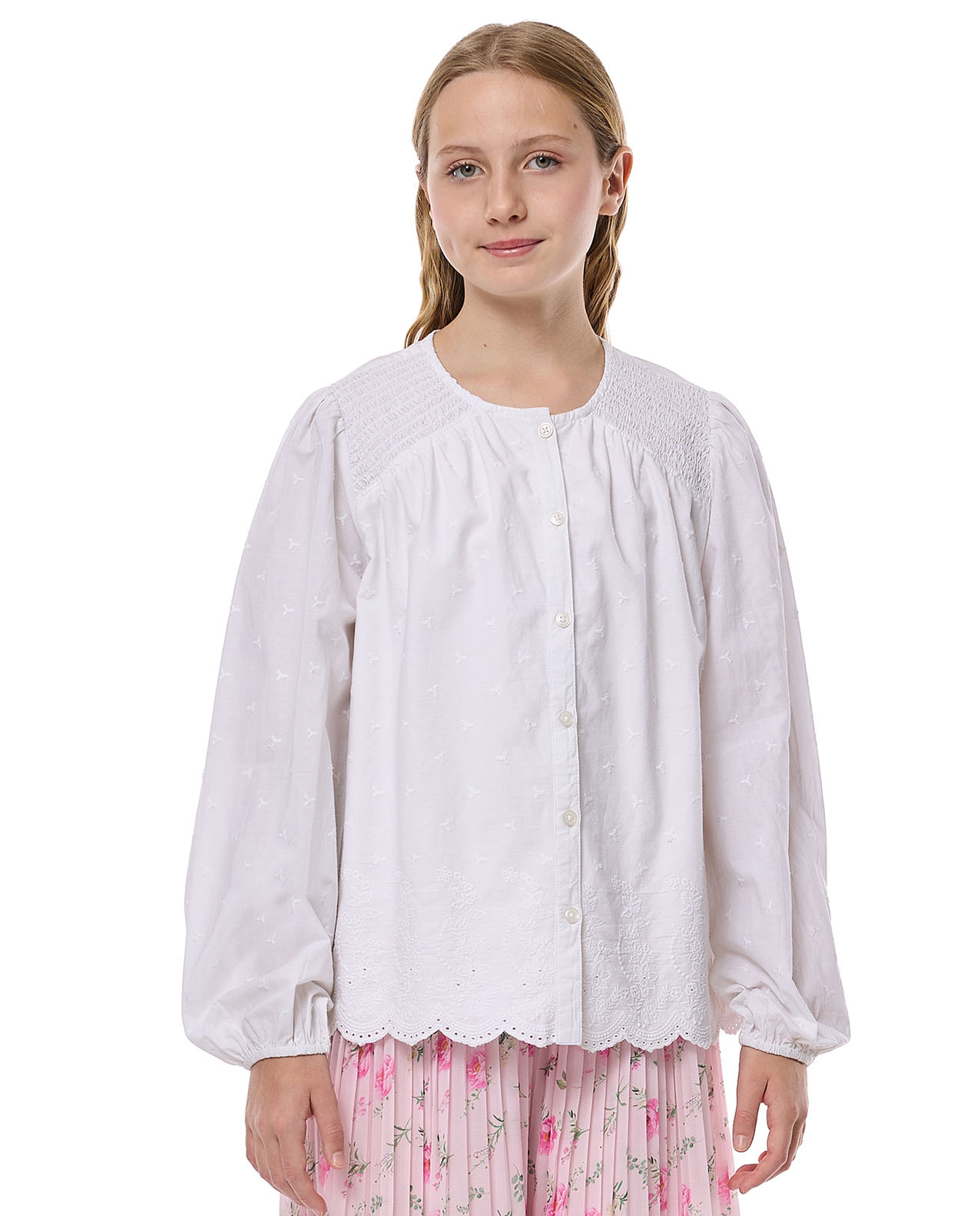 Solid Top with Round Neck and Long Sleeves