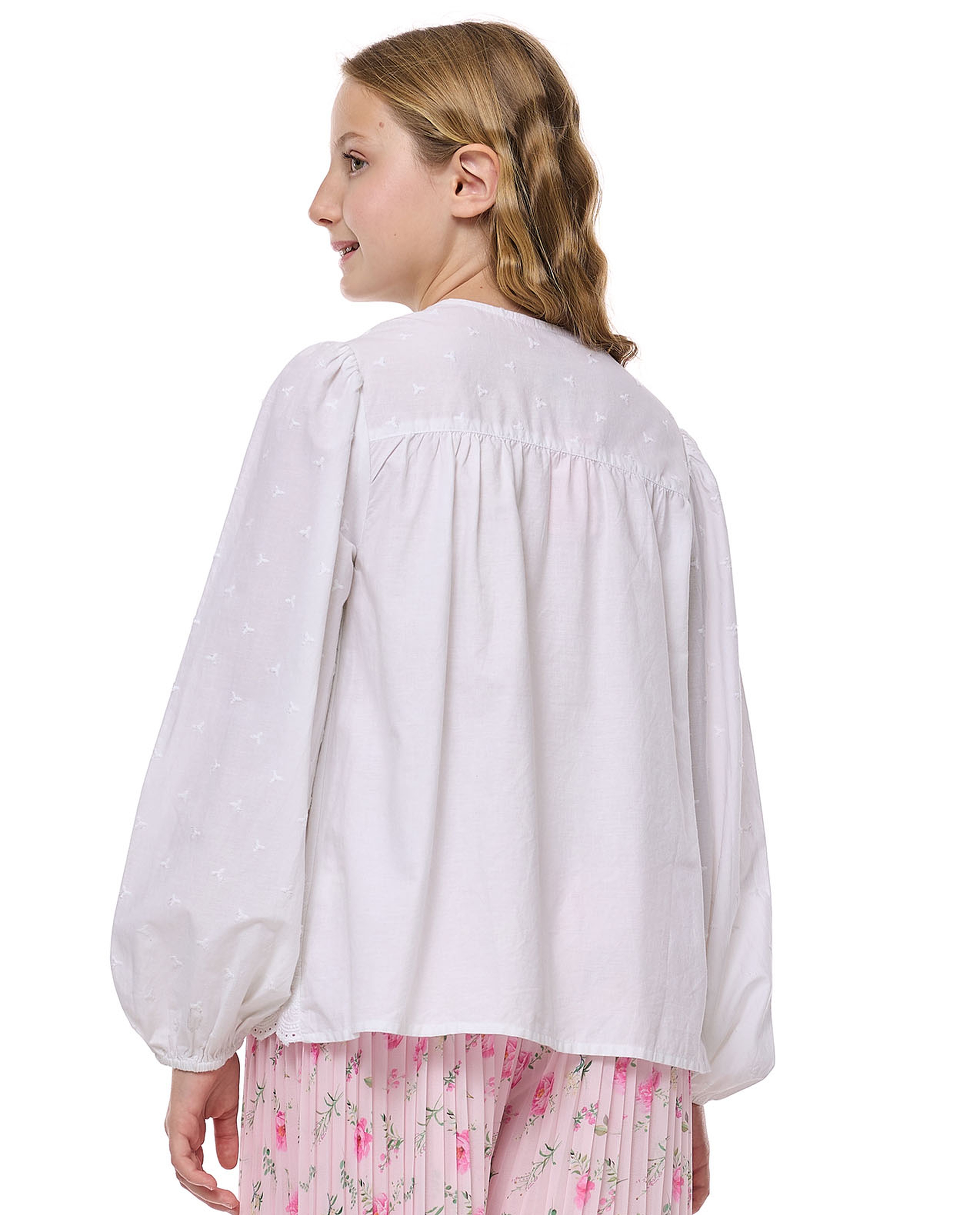 Solid Top with Round Neck and Long Sleeves