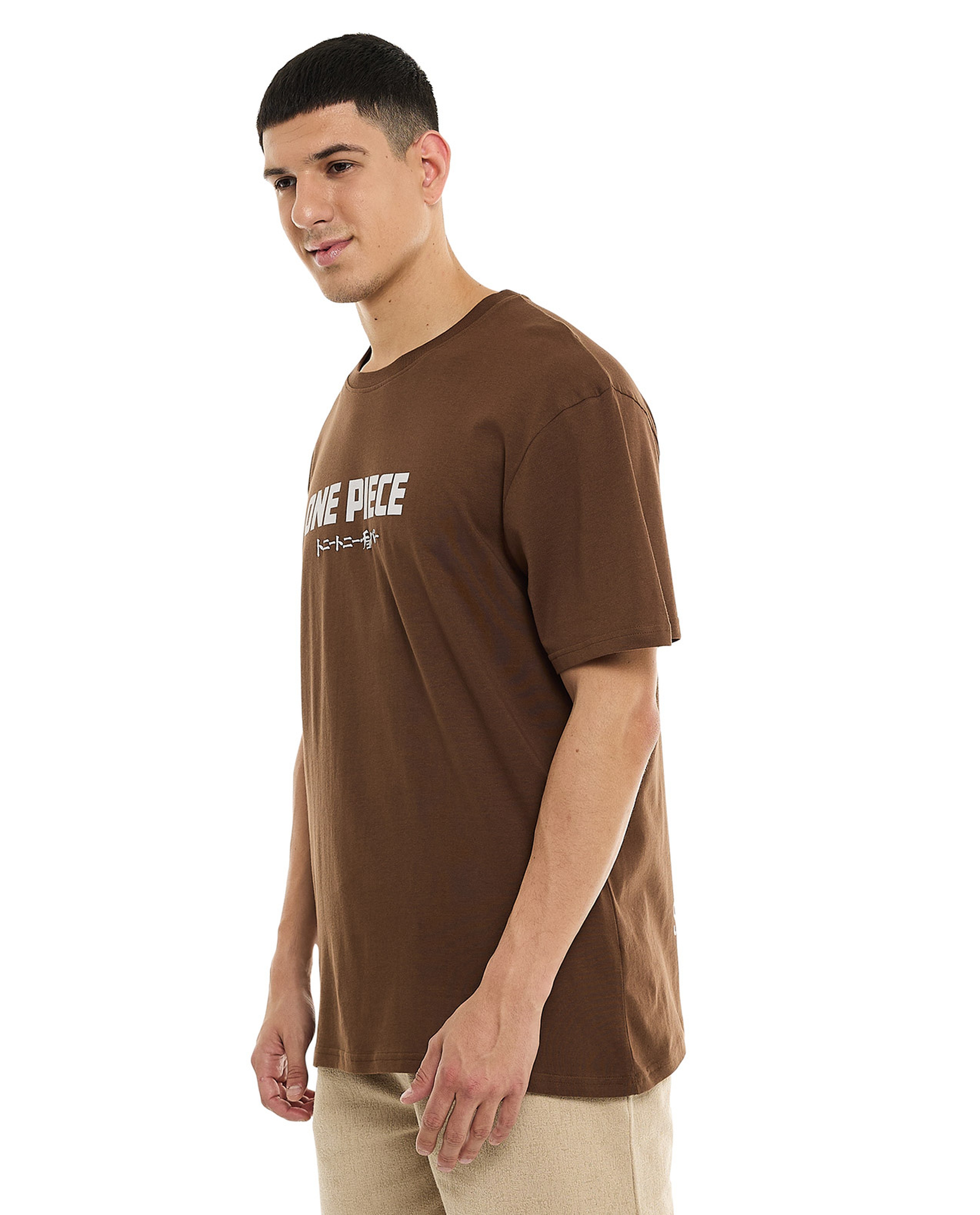 Printed T-Shirt with Crew Neck and Short Sleeves