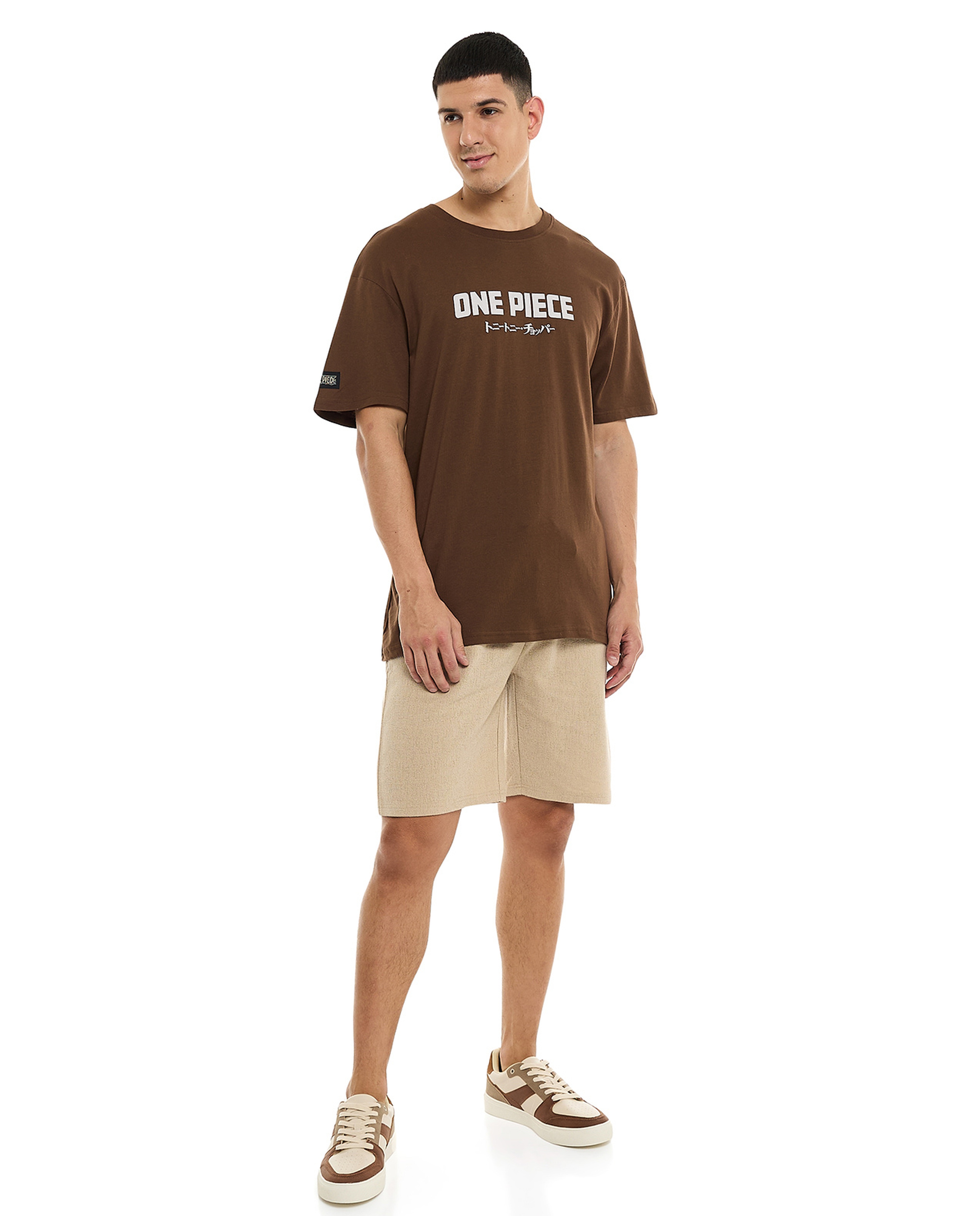 Printed T-Shirt with Crew Neck and Short Sleeves