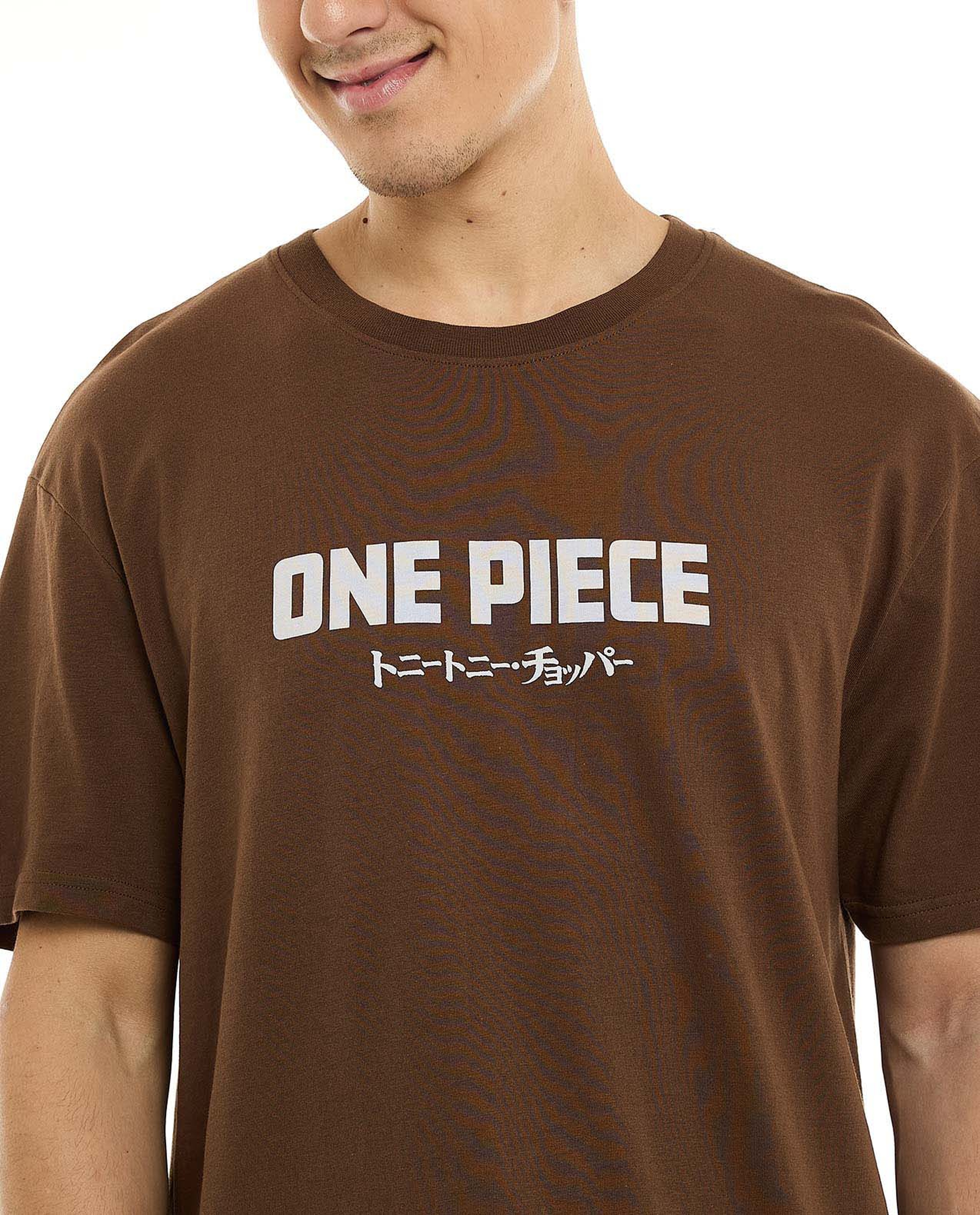 Printed T-Shirt with Crew Neck and Short Sleeves