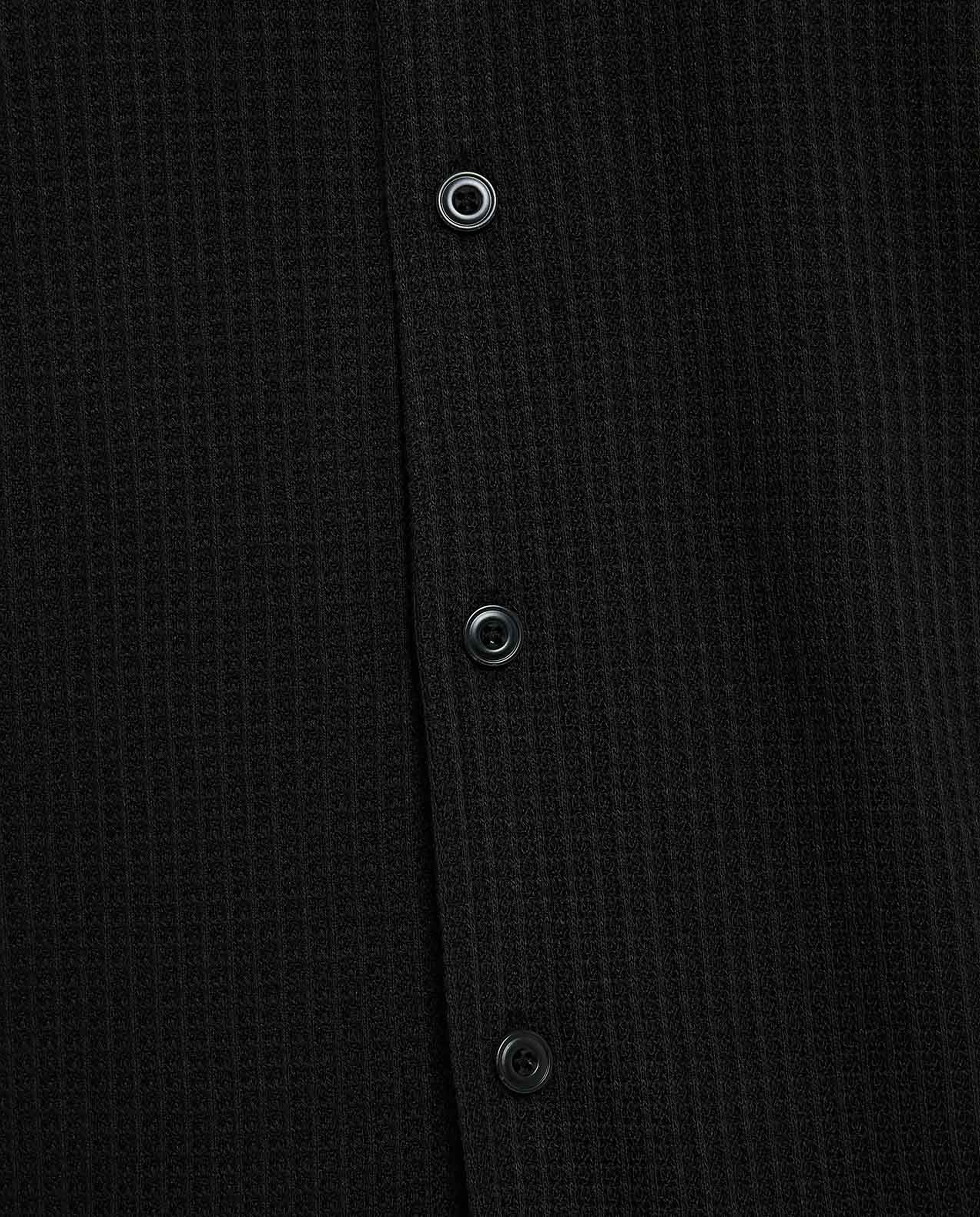 Textured Shirt with Revere Collar and Short Sleeves