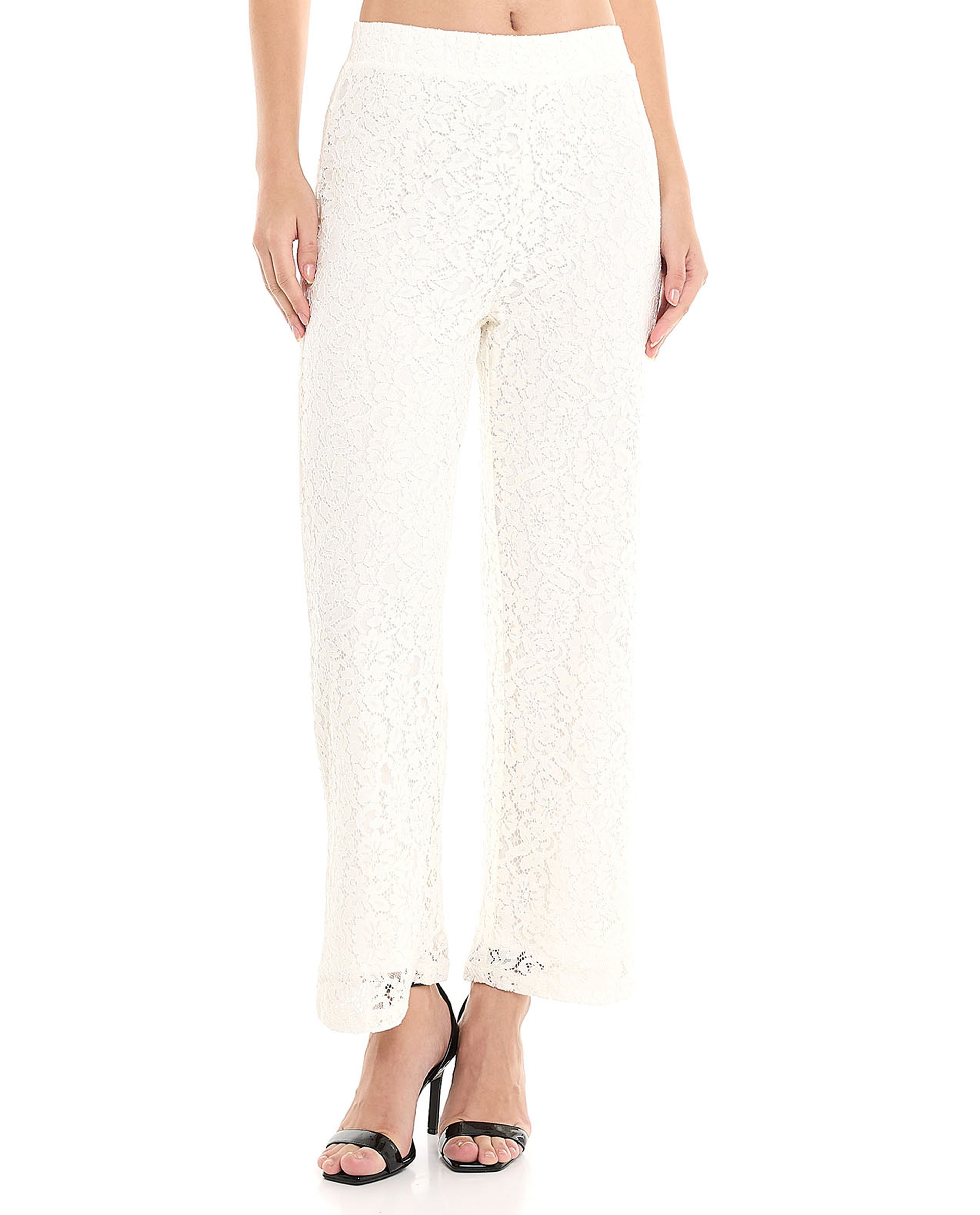 Laced Shirt With Spread Collar And Long Sleeves