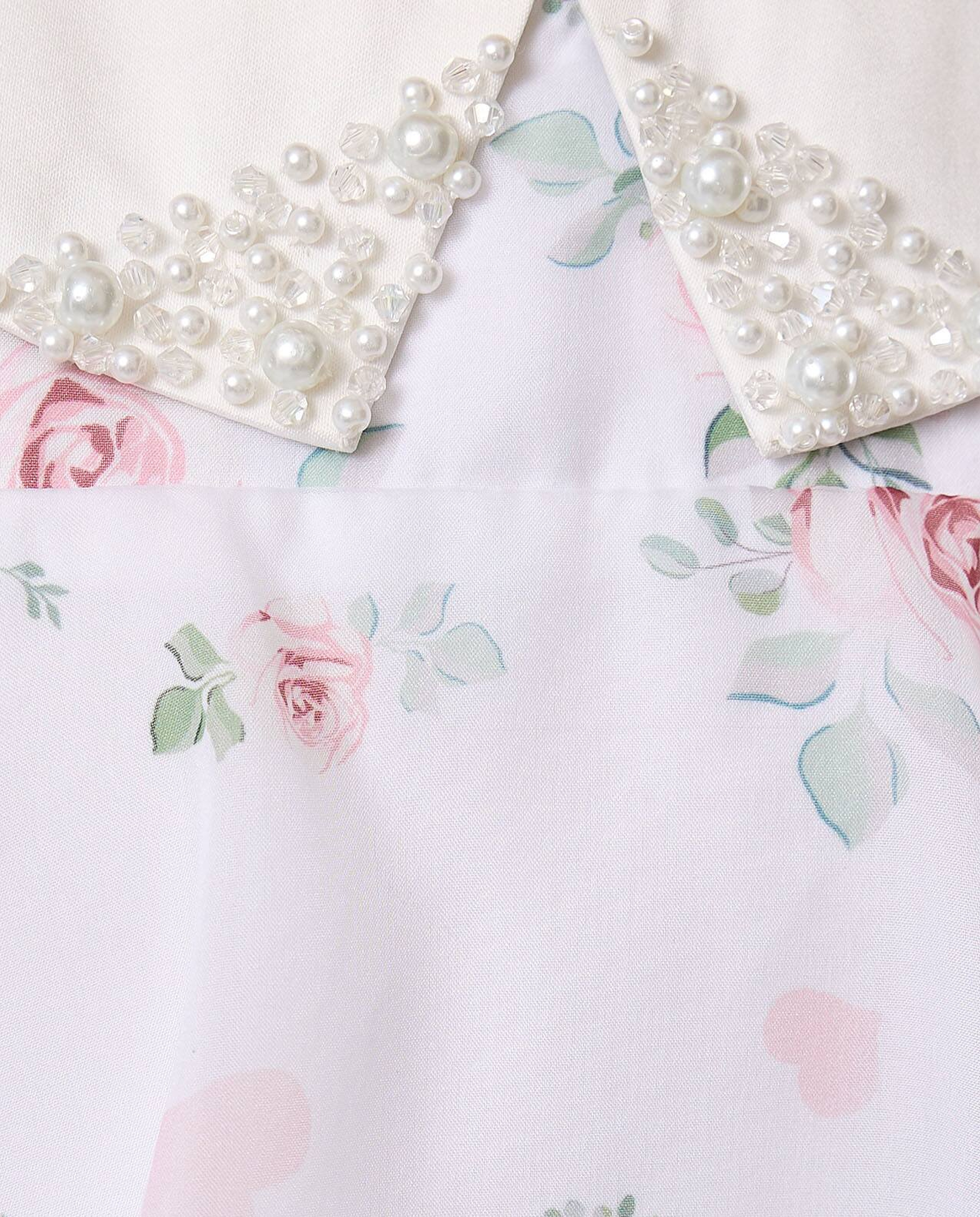 Floral Print Sleeveless Layered Dress