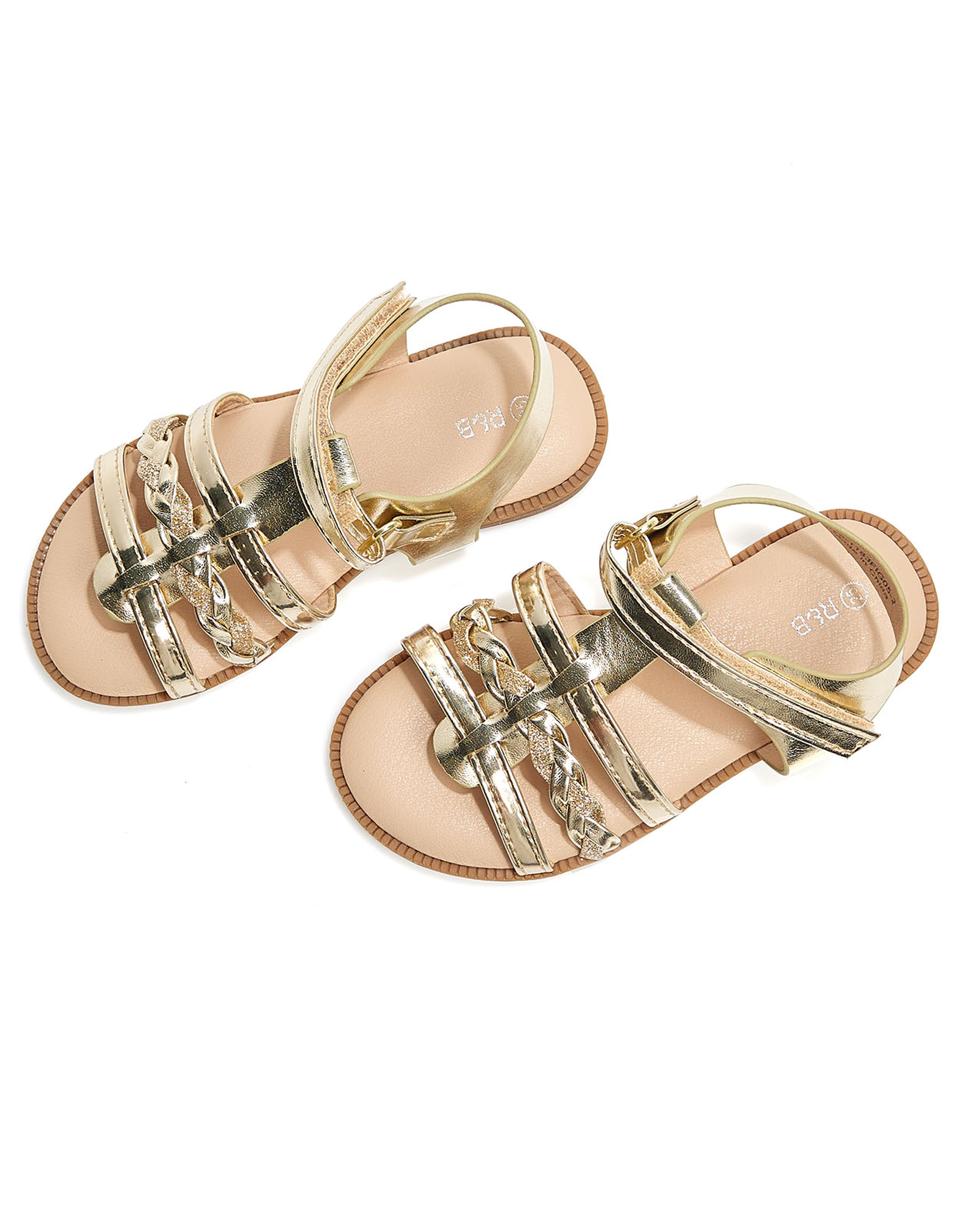 Strappy Velcro Strap Sandals