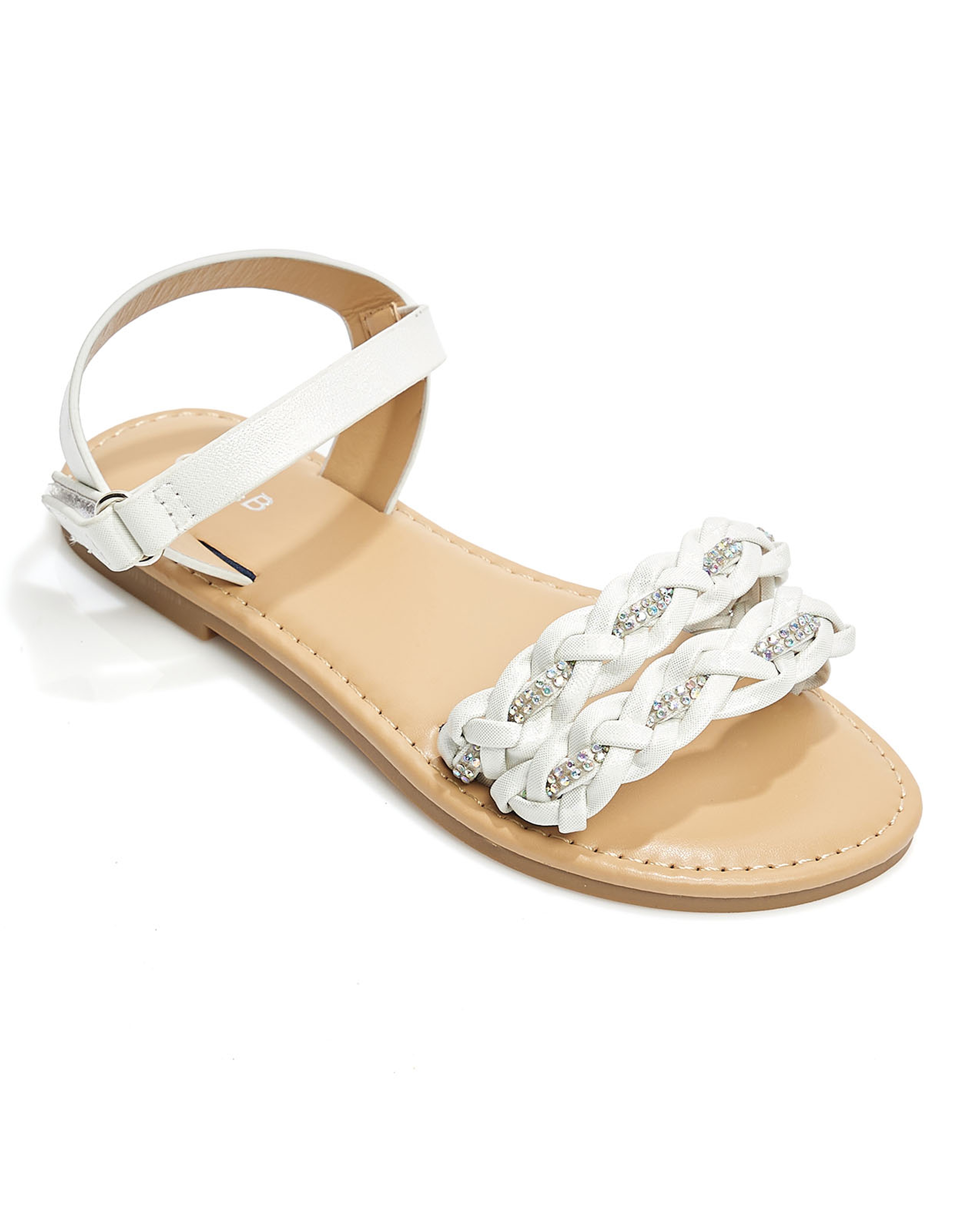 Braided Strap Flat Sandals