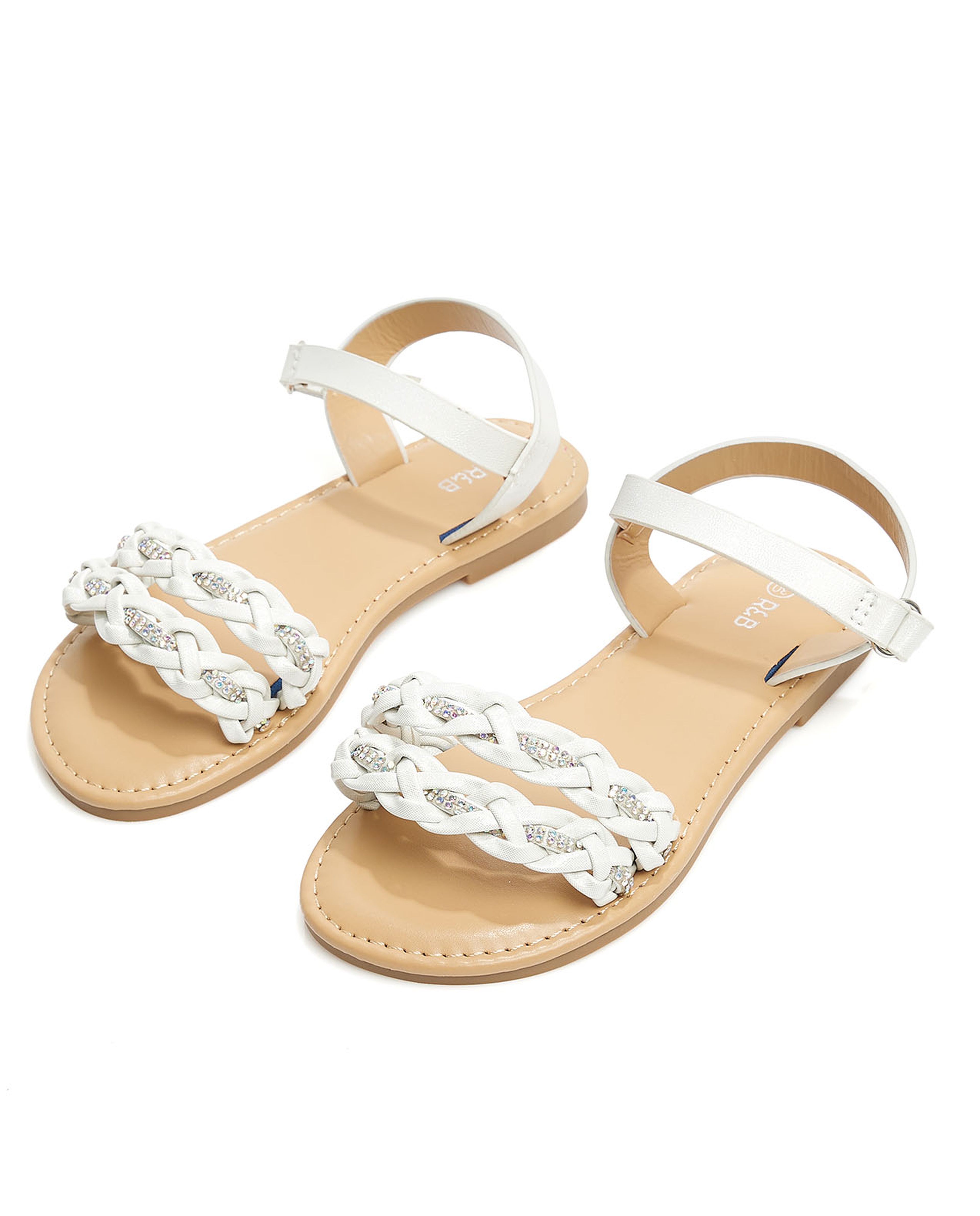 Braided Strap Flat Sandals