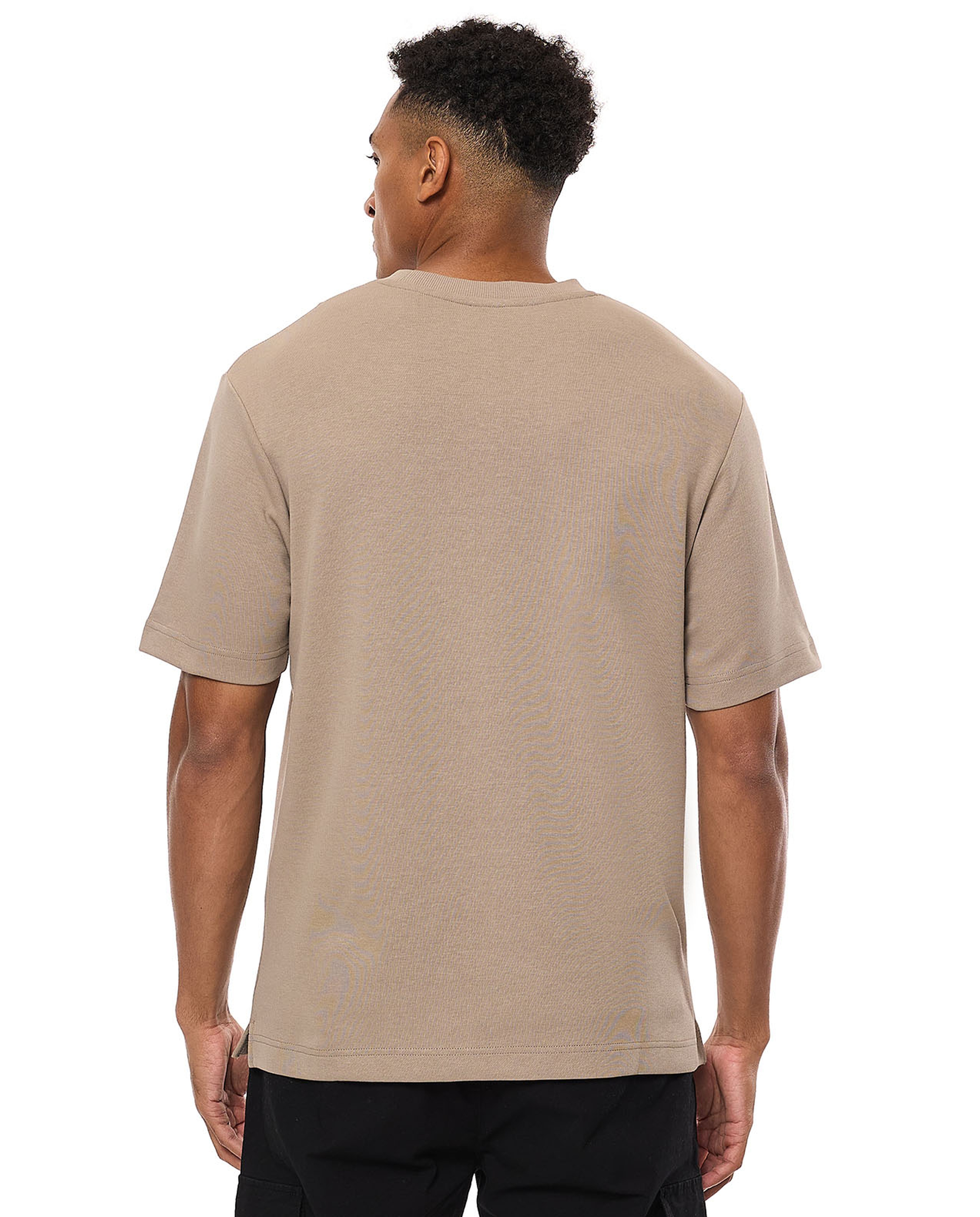 Embossed T-Shirt with Crew Neck and Short Sleeves