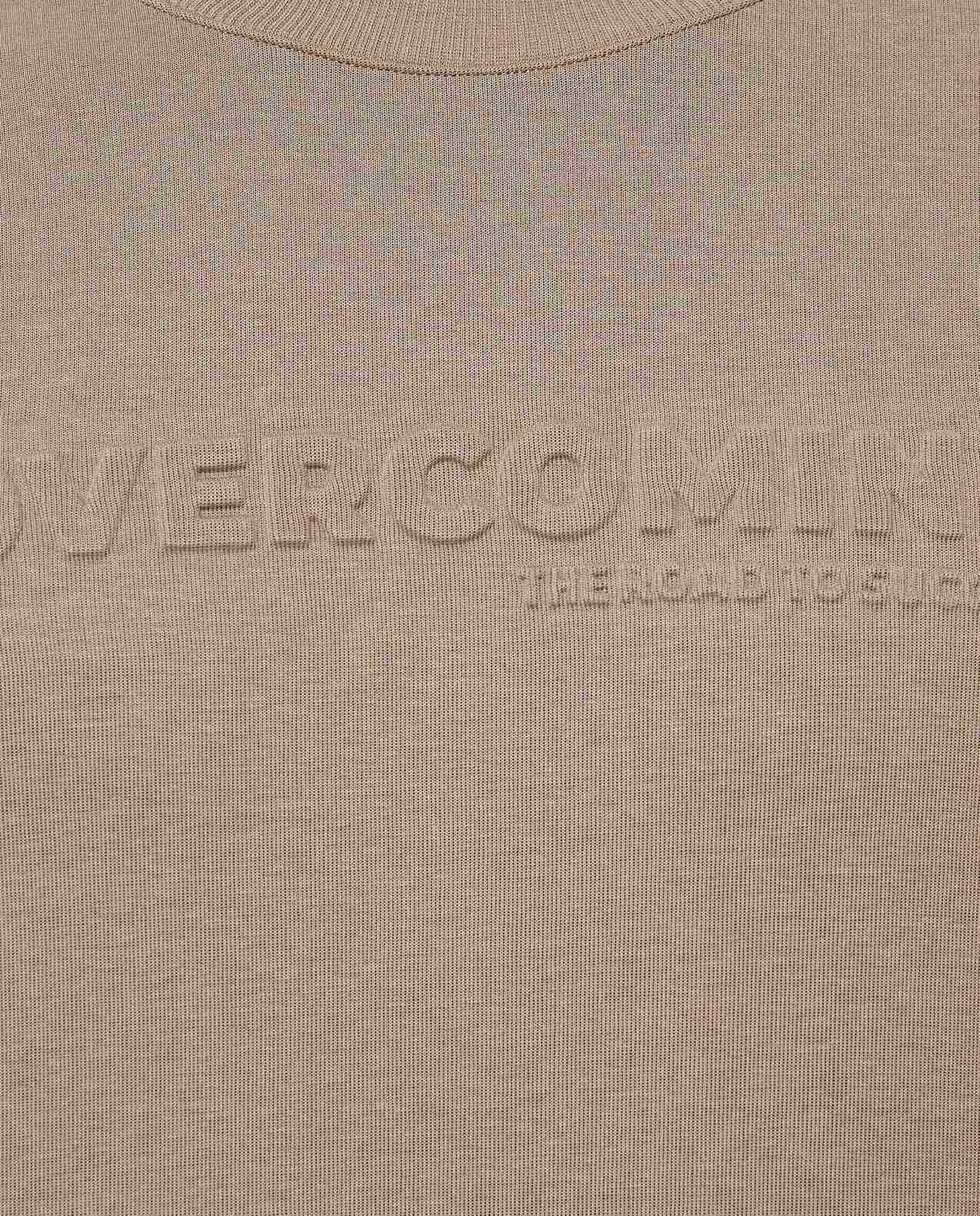 Embossed T-Shirt with Crew Neck and Short Sleeves