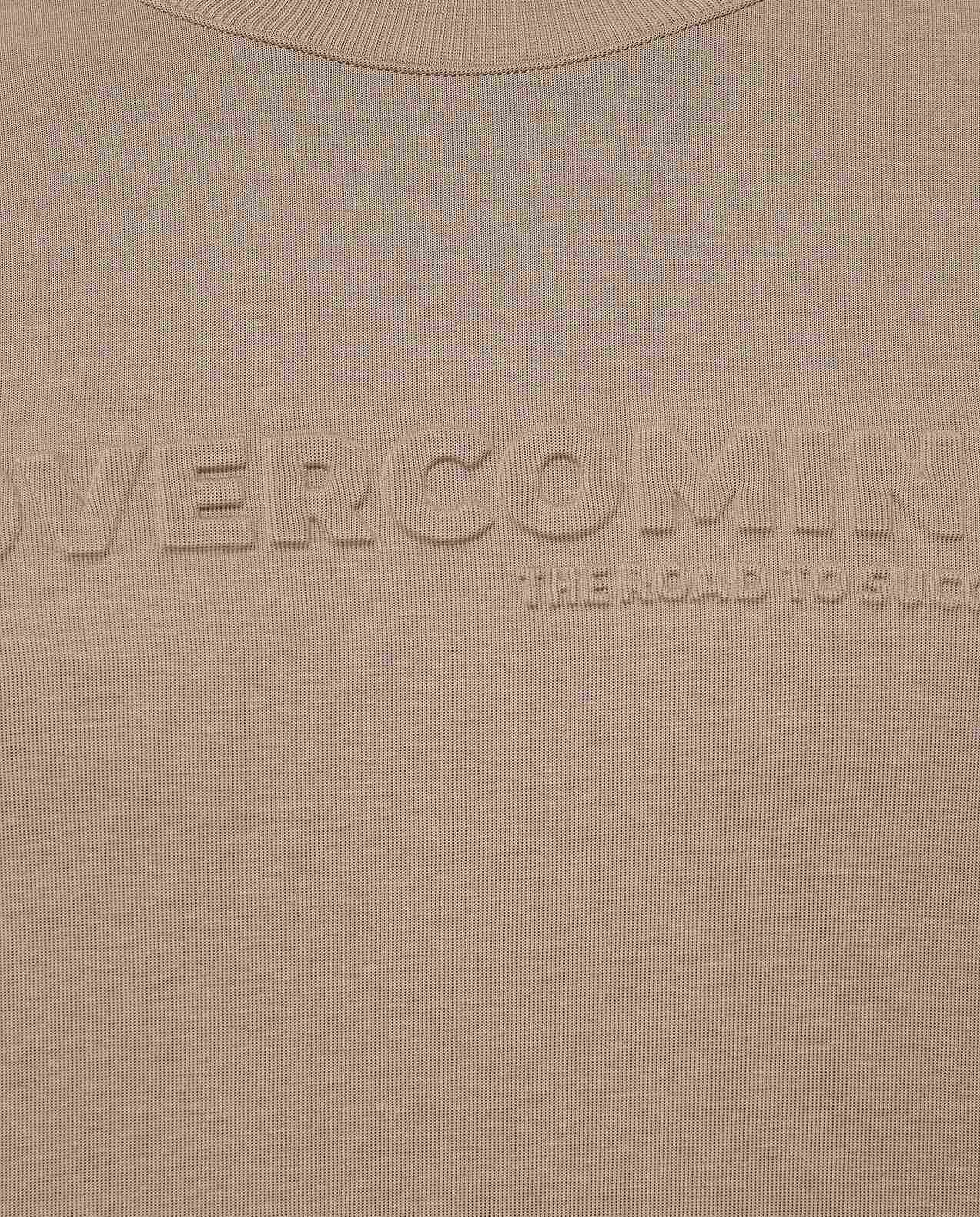 Embossed T-Shirt with Crew Neck and Short Sleeves