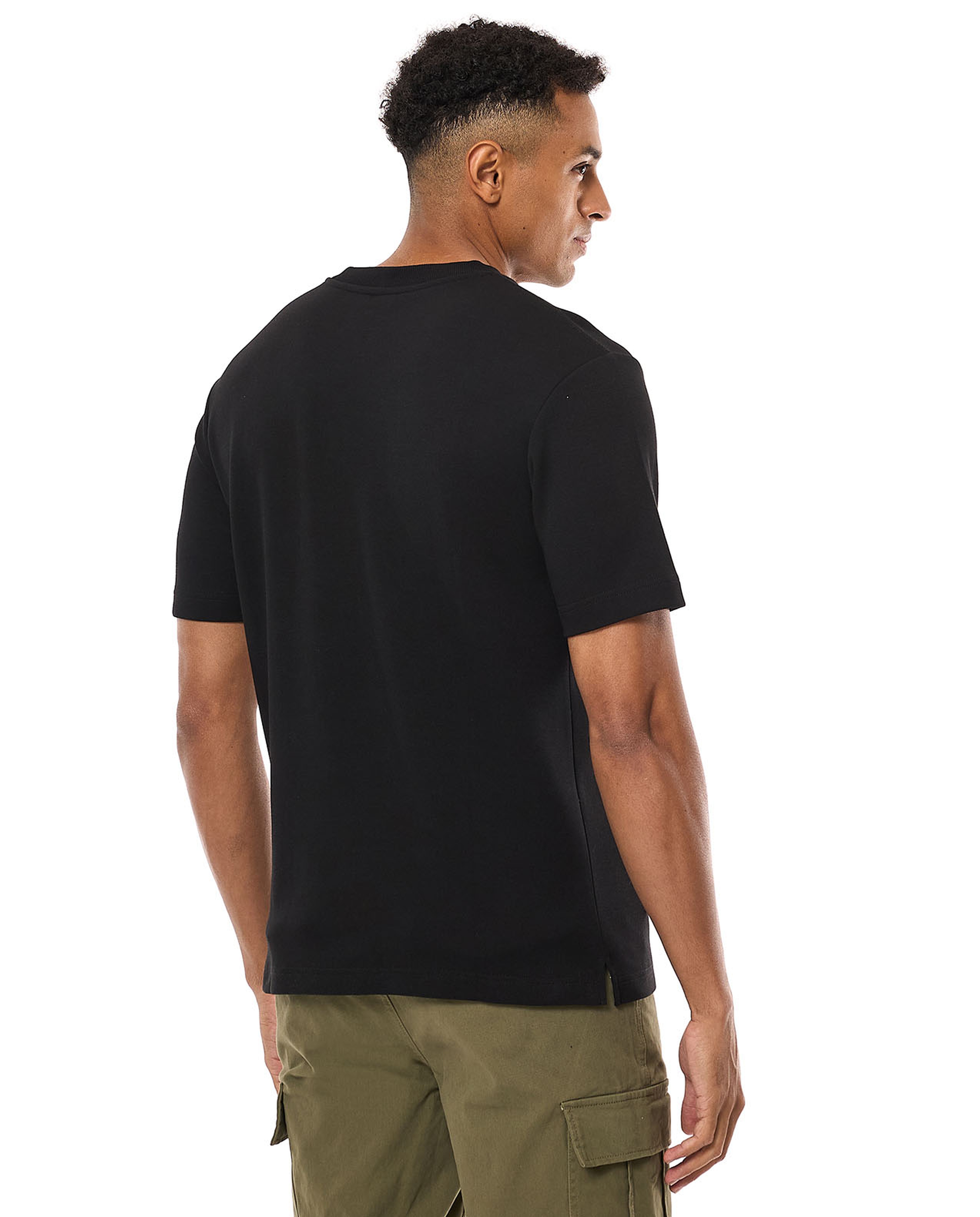 Embossed T-Shirt with Crew Neck and Short Sleeves