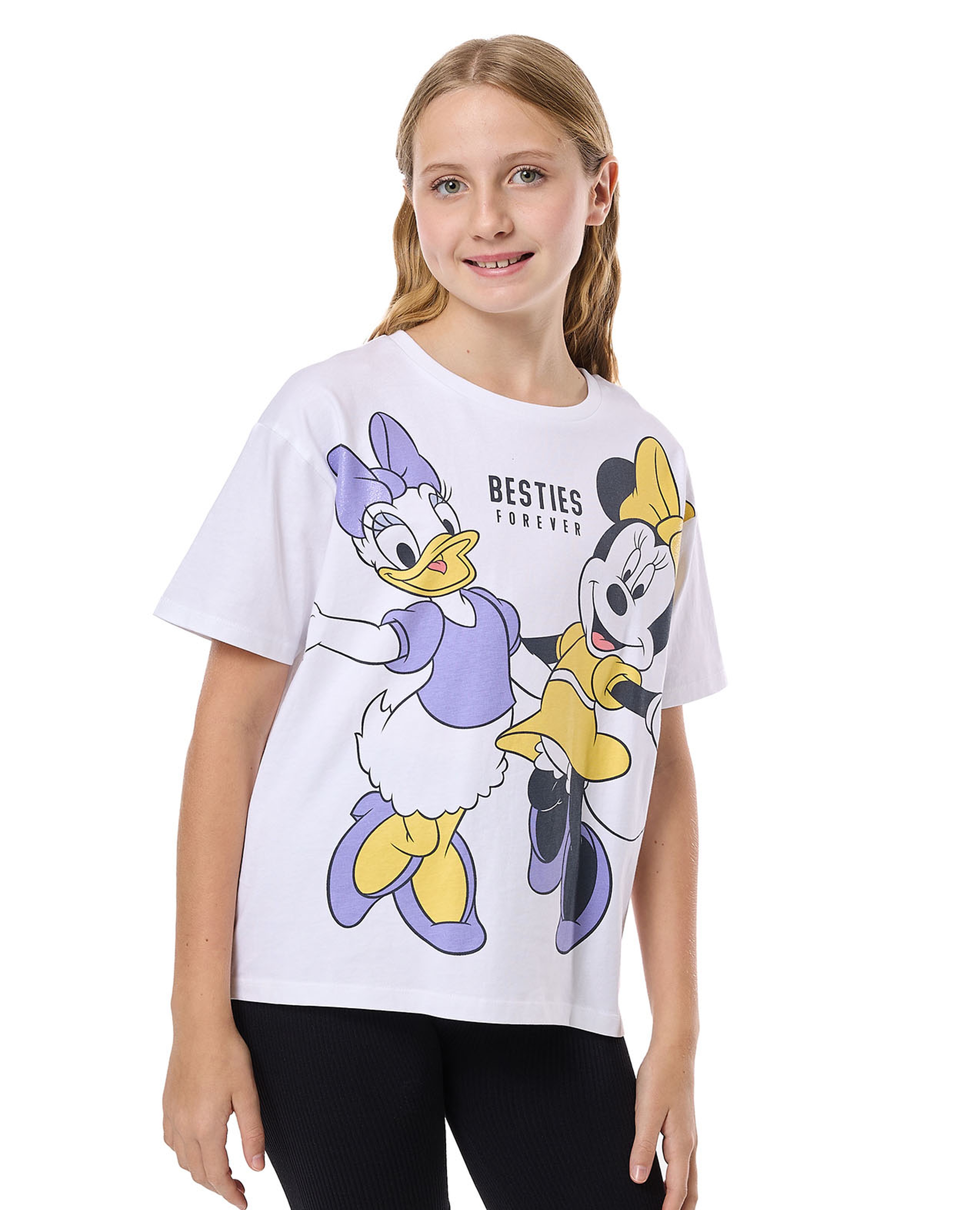 تيشيرت كم قصير بطبعة ميني وديزي