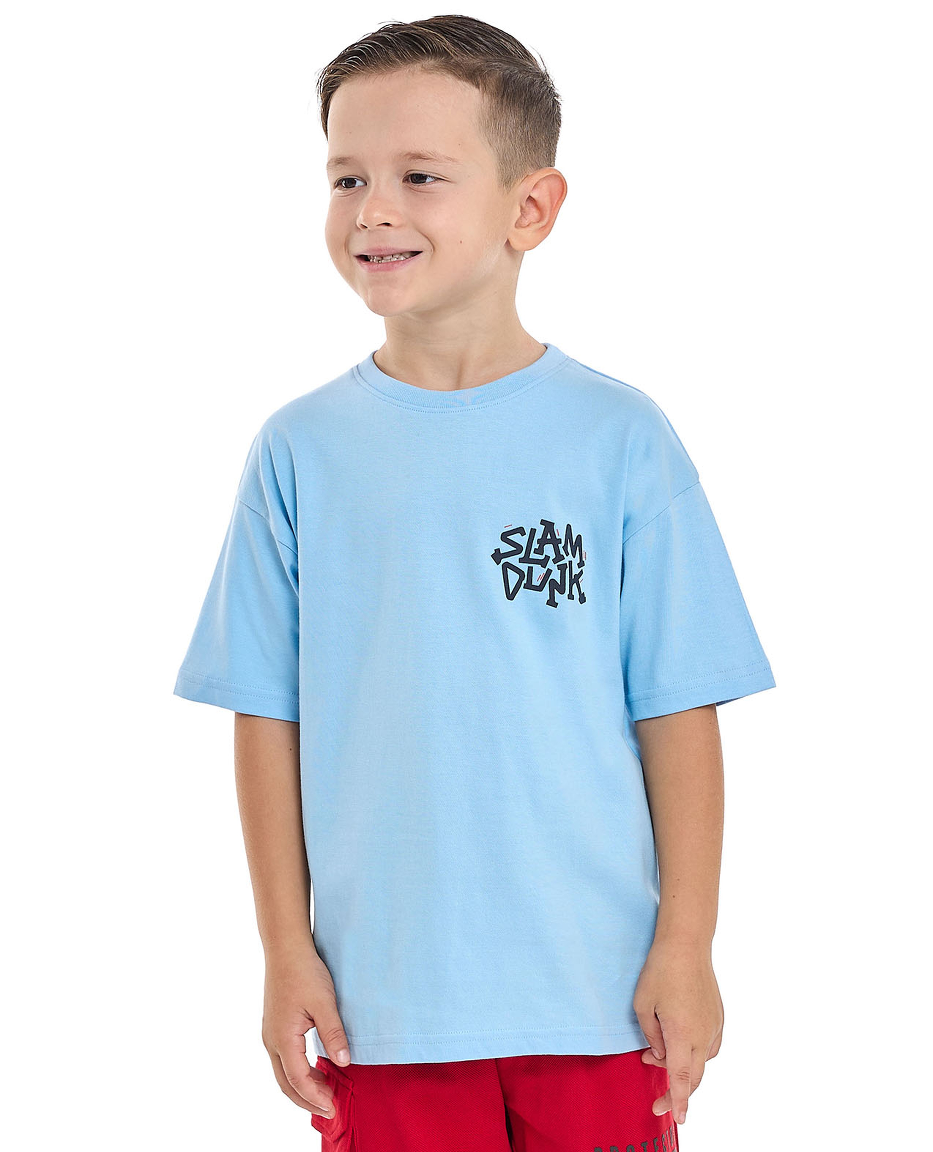 Printed T-Shirt with Crew Neck and Short Sleeves