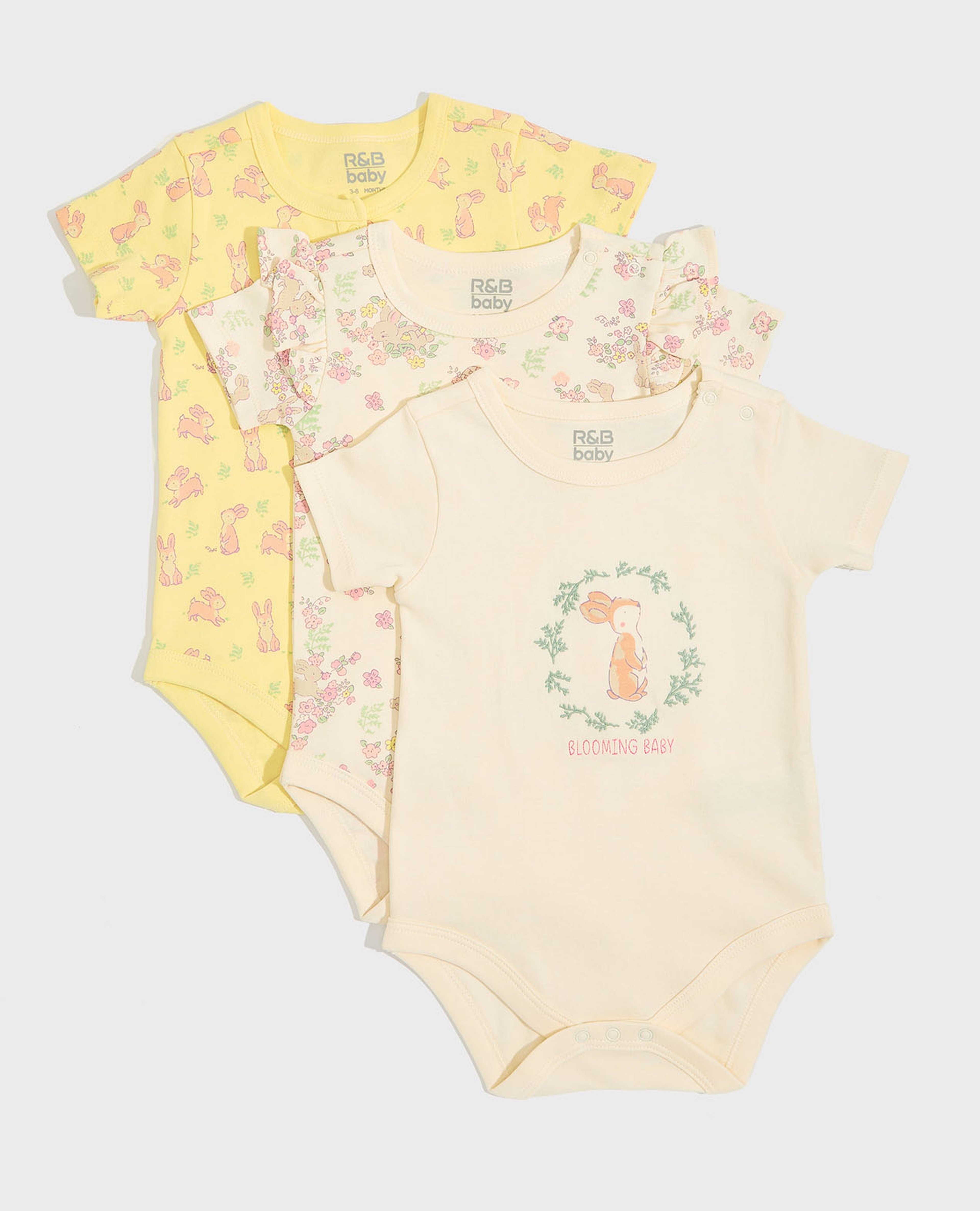 Pack of 3 Printed Bodysuits
