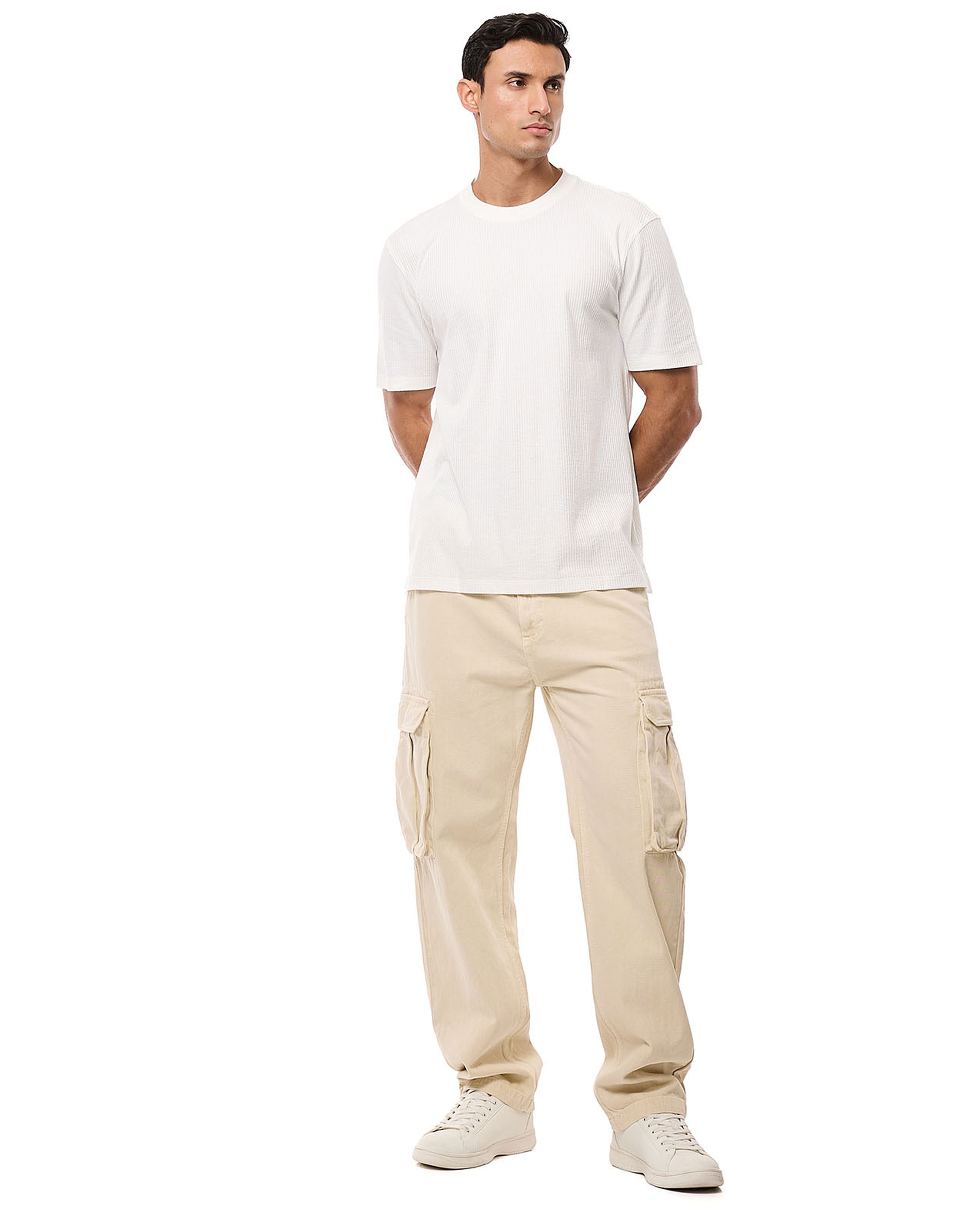 Solid T-Shirt with Crew Neck and Short Sleeves