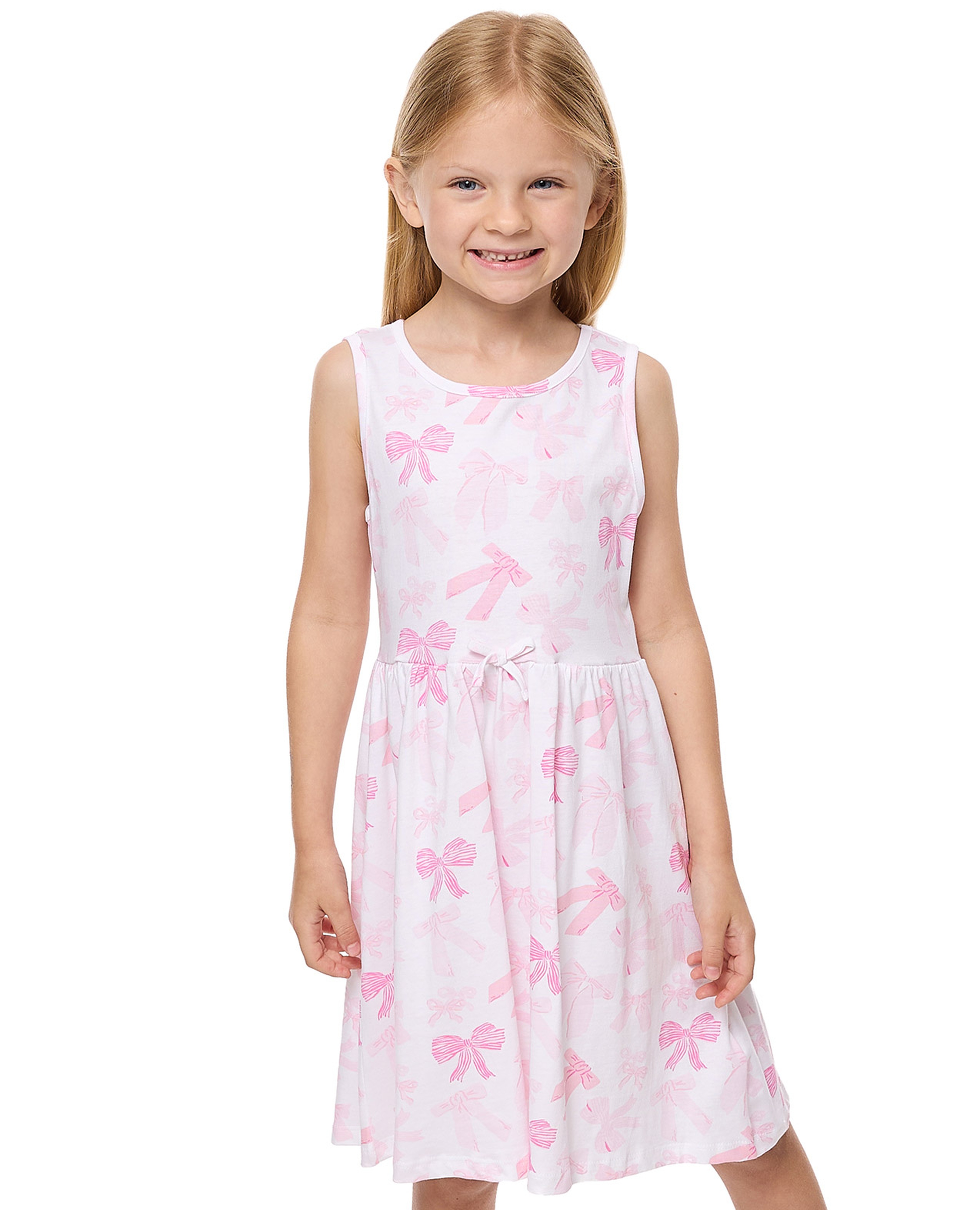 Printed Sleeveless Flared Dress