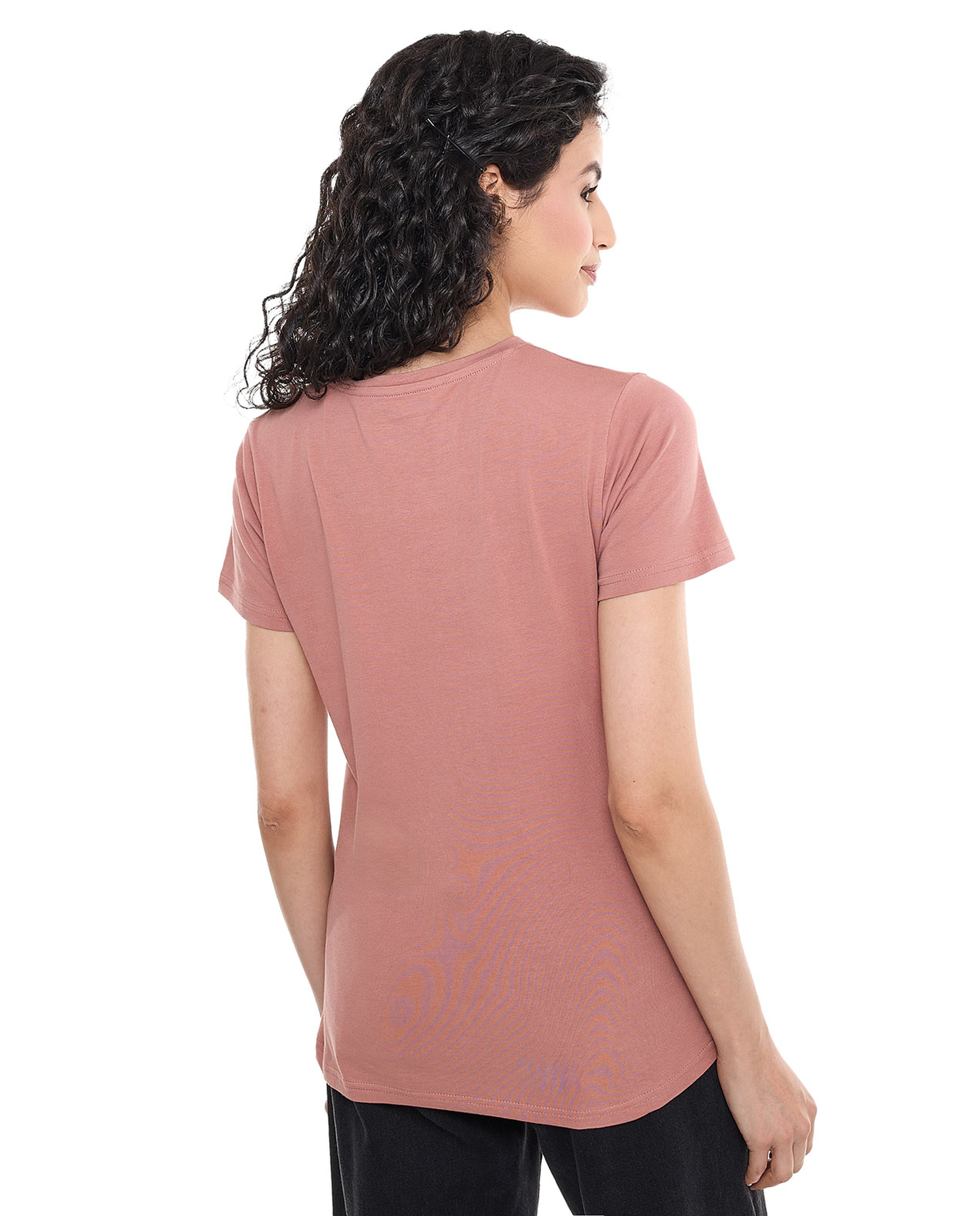 Solid T-Shirt with Crew Neck and Short Sleeves