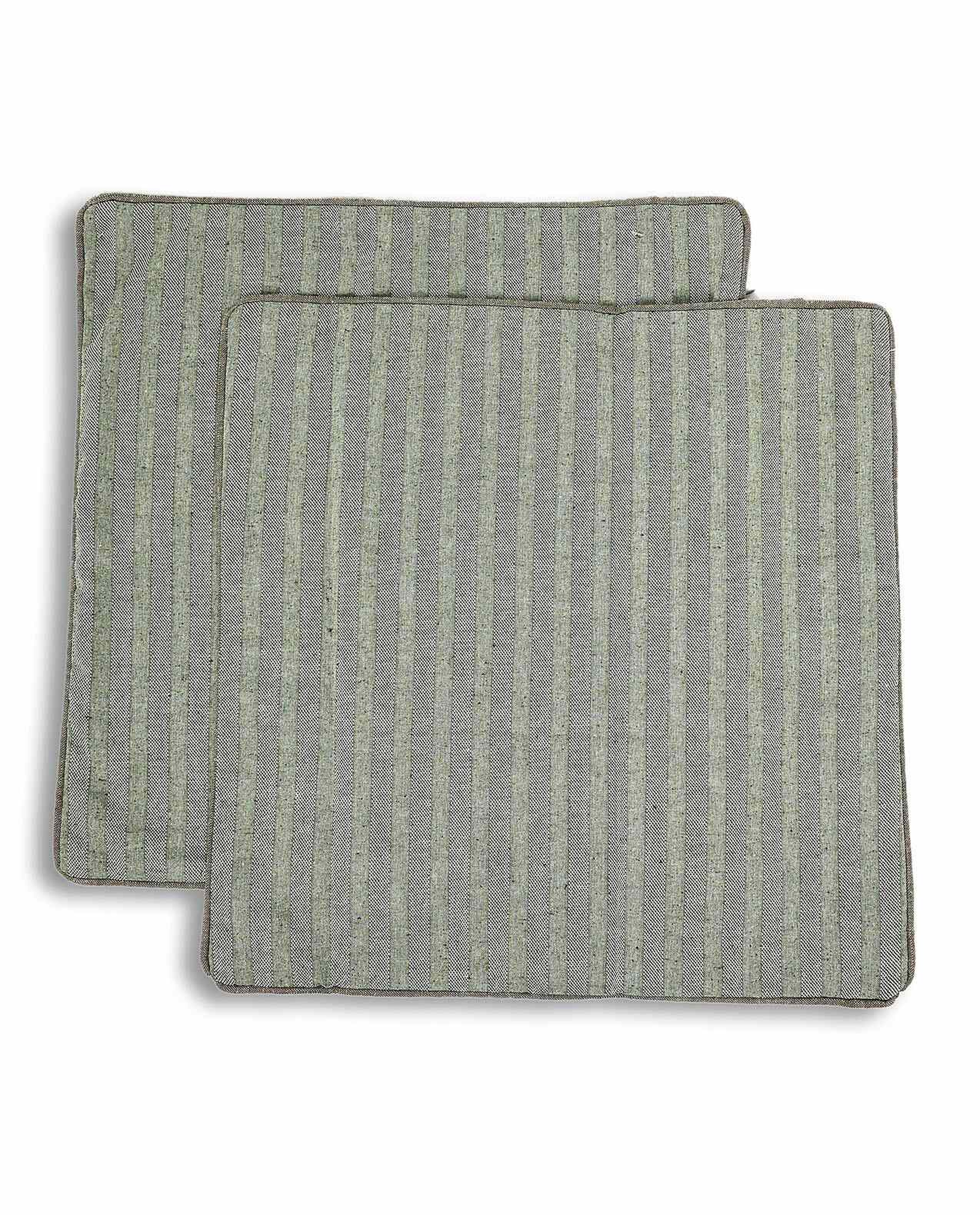 أغطية وسائد مخططة - قطعتين