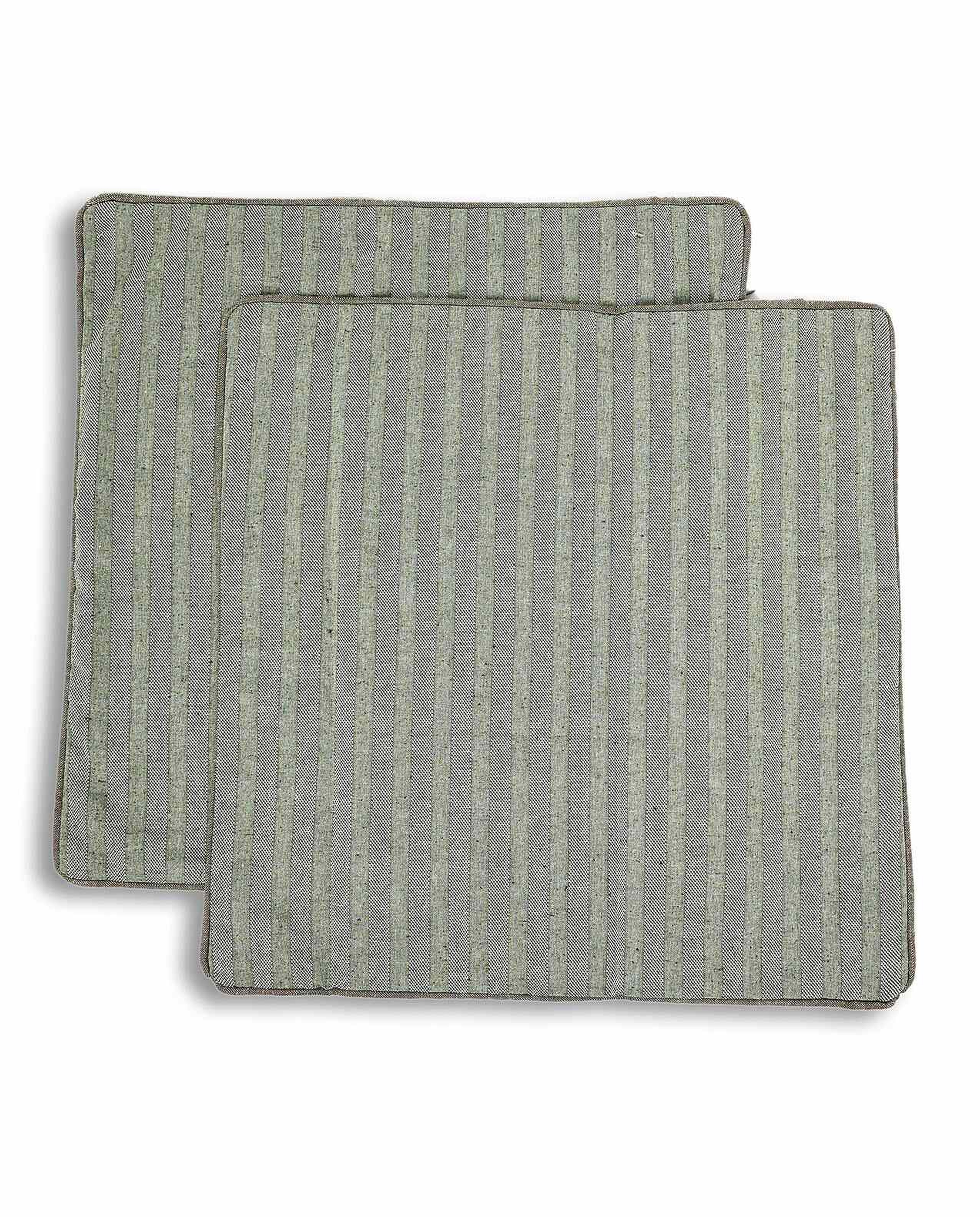 أغطية وسائد مخططة - قطعتين