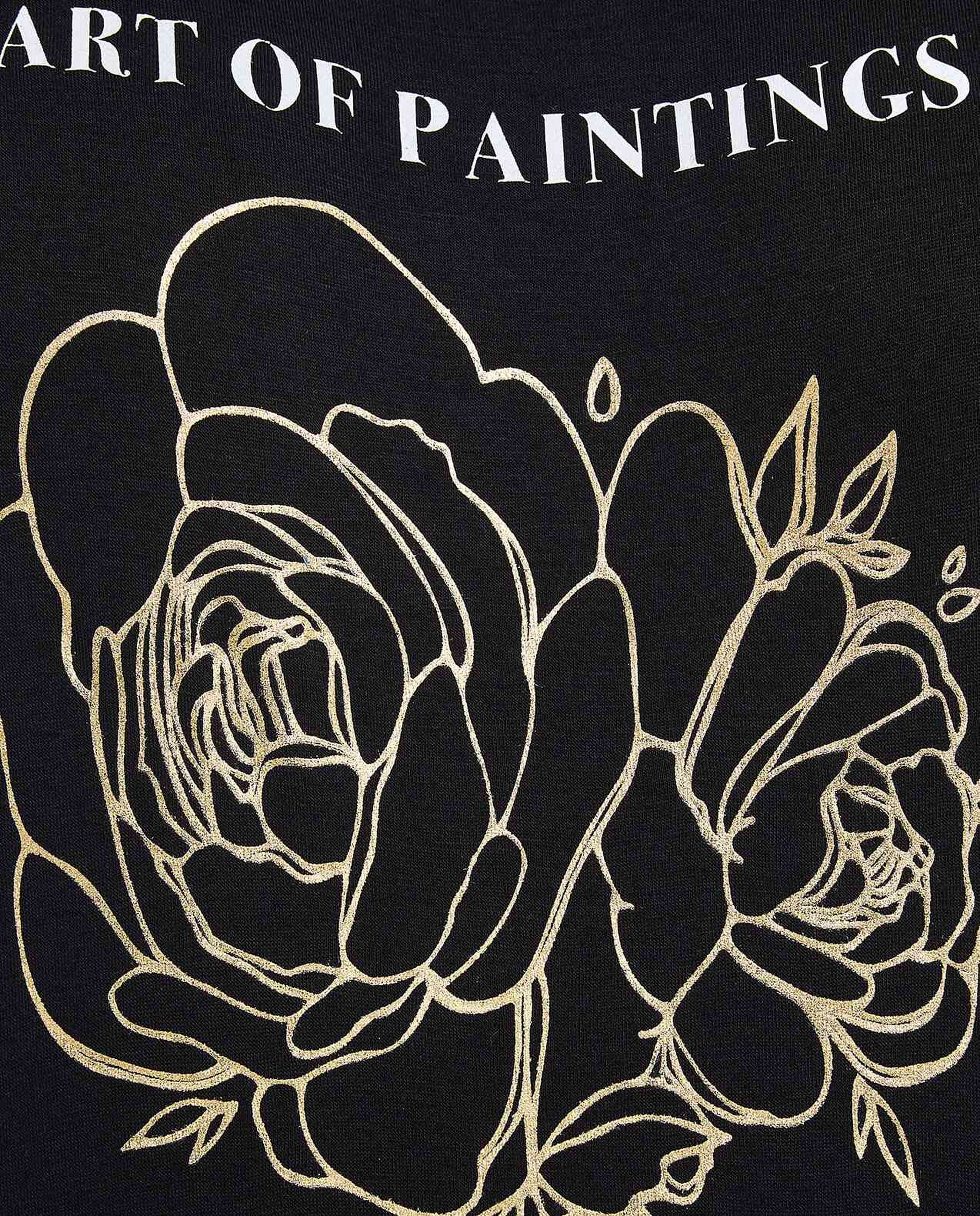 Printed T-Shirt with Crew Neck and Short Sleeves