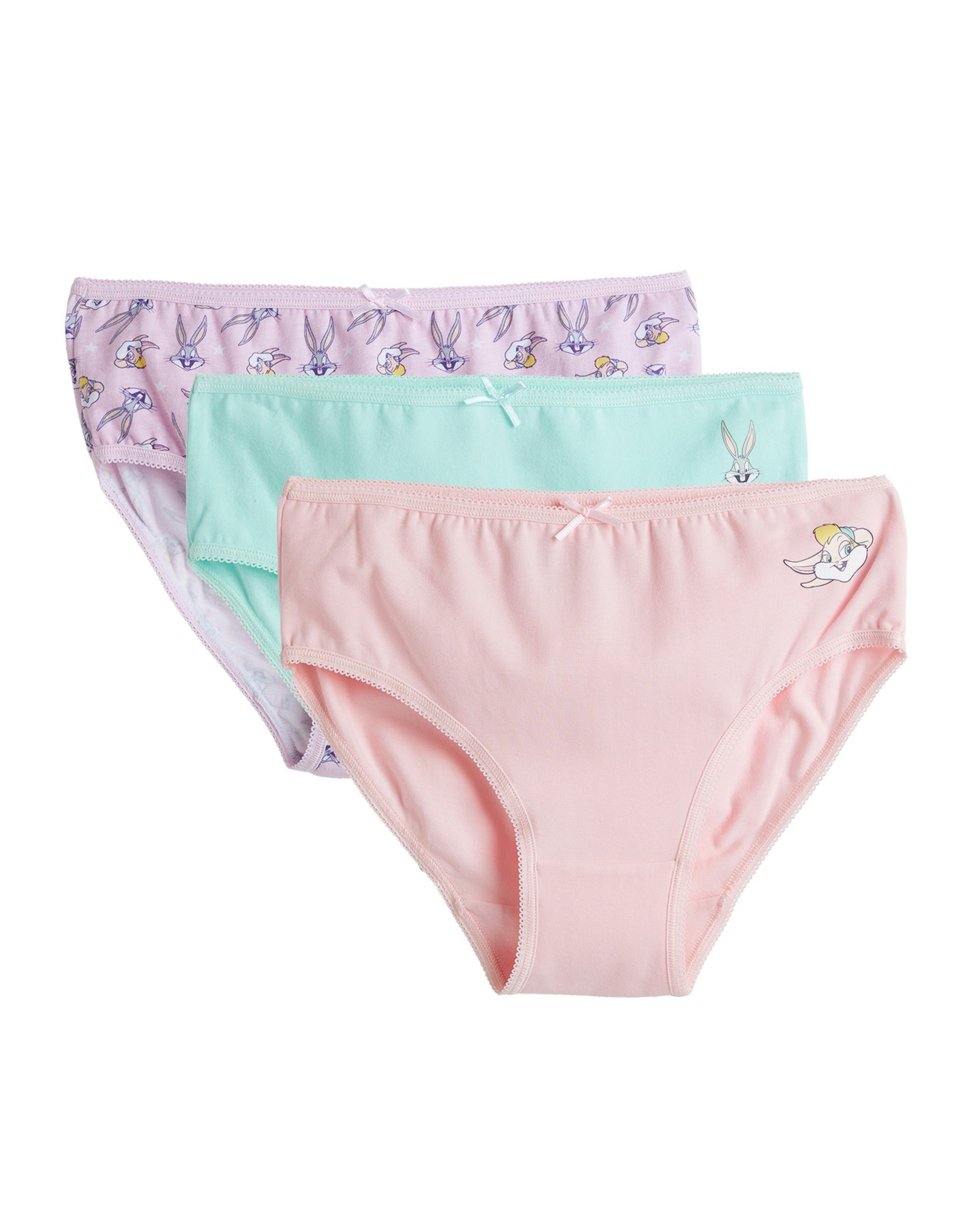 سراويل داخلية بطبعة لوني تونز - 3 قطع