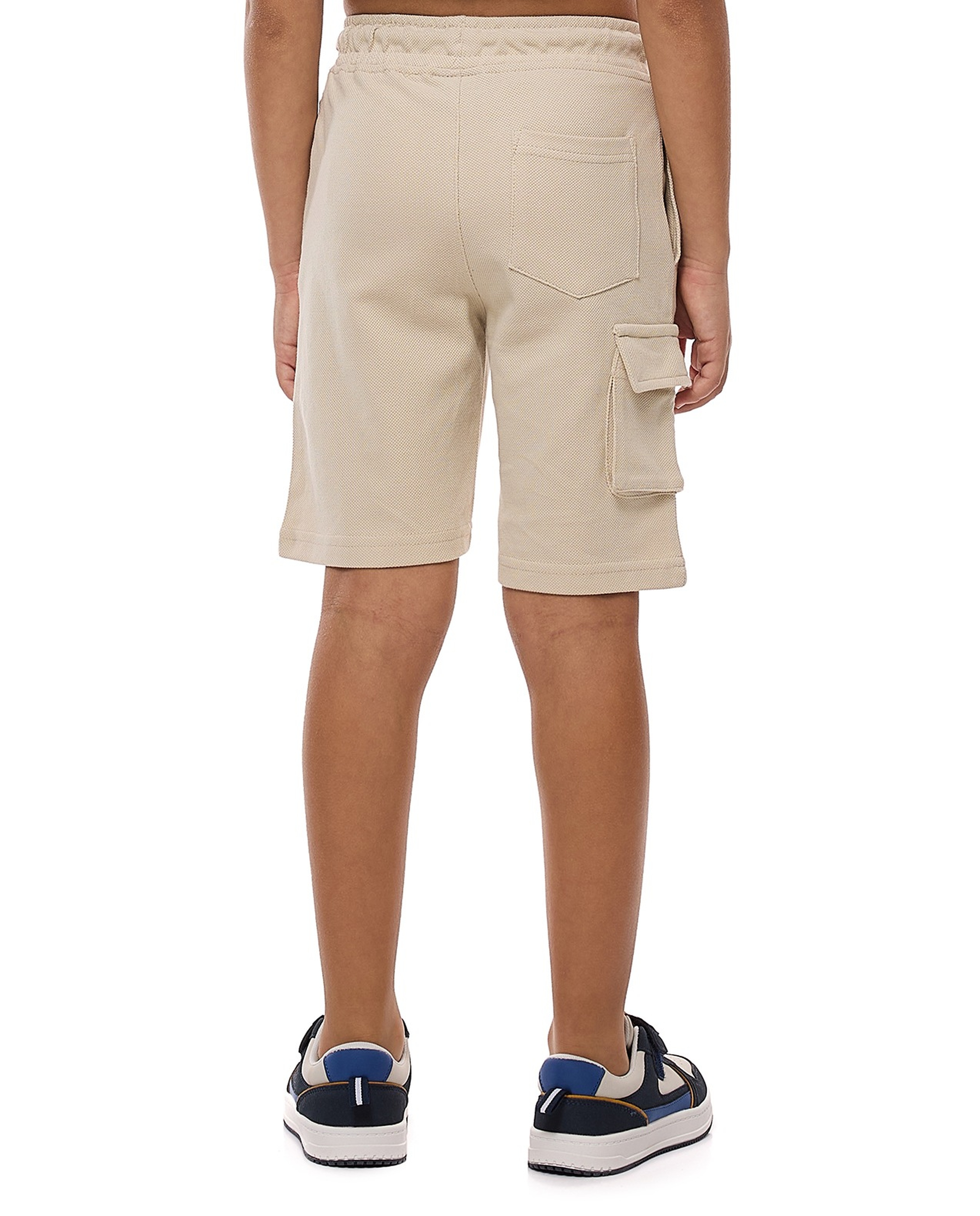 Textured Knit Shorts with Drawstring Waist