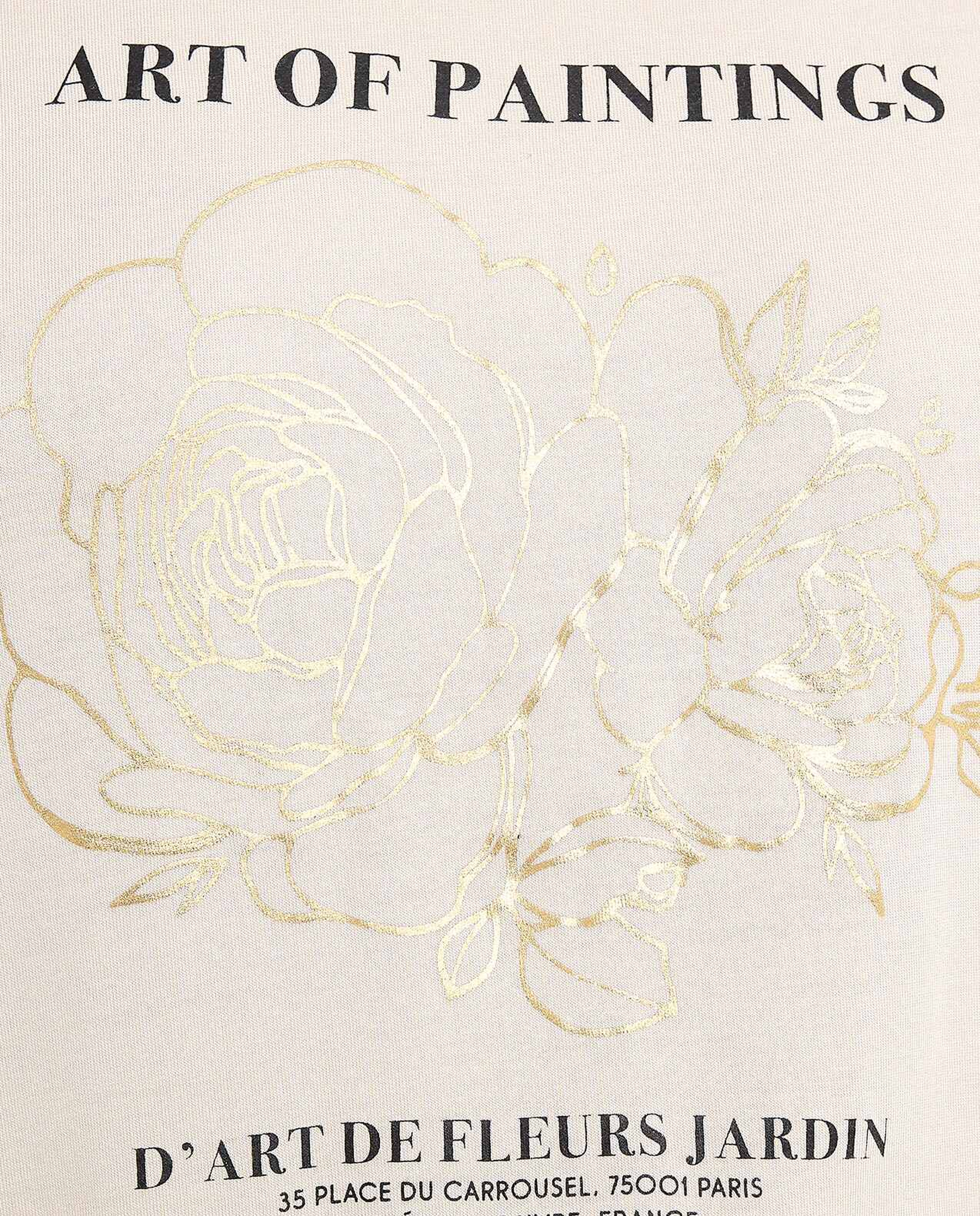 Printed T-Shirt with Crew Neck and Short Sleeves