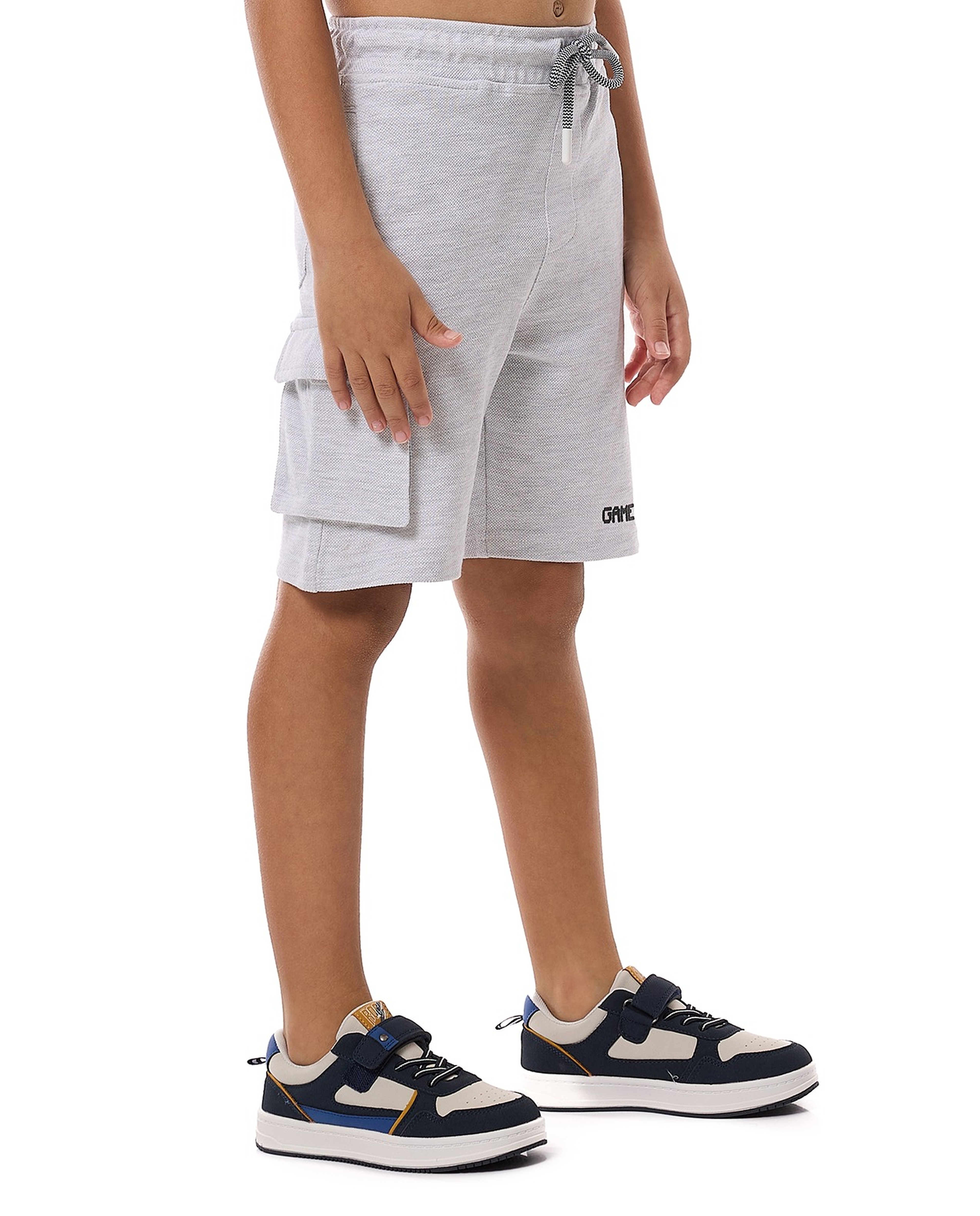 Textured Knit Shorts with Drawstring Waist