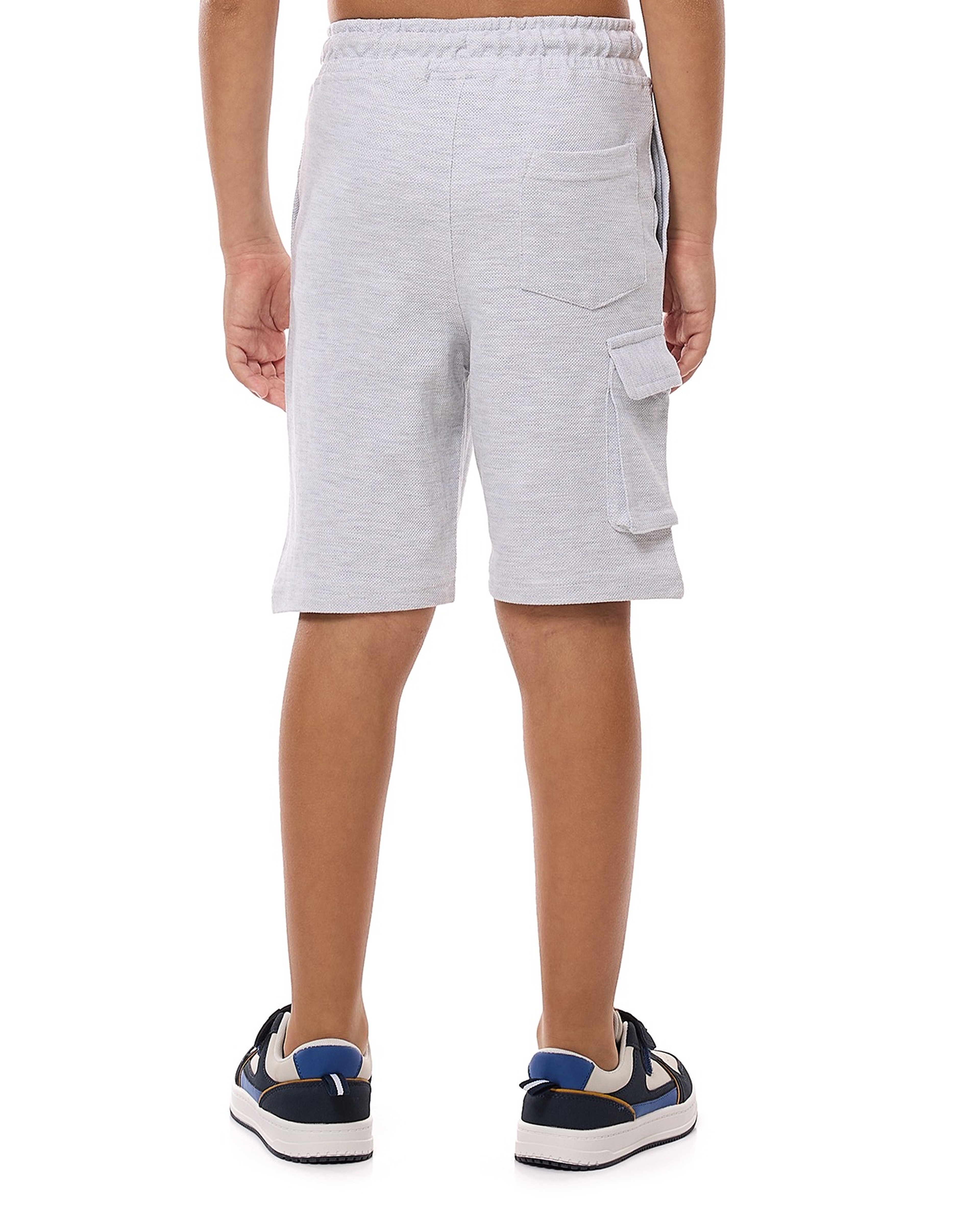 Textured Knit Shorts with Drawstring Waist