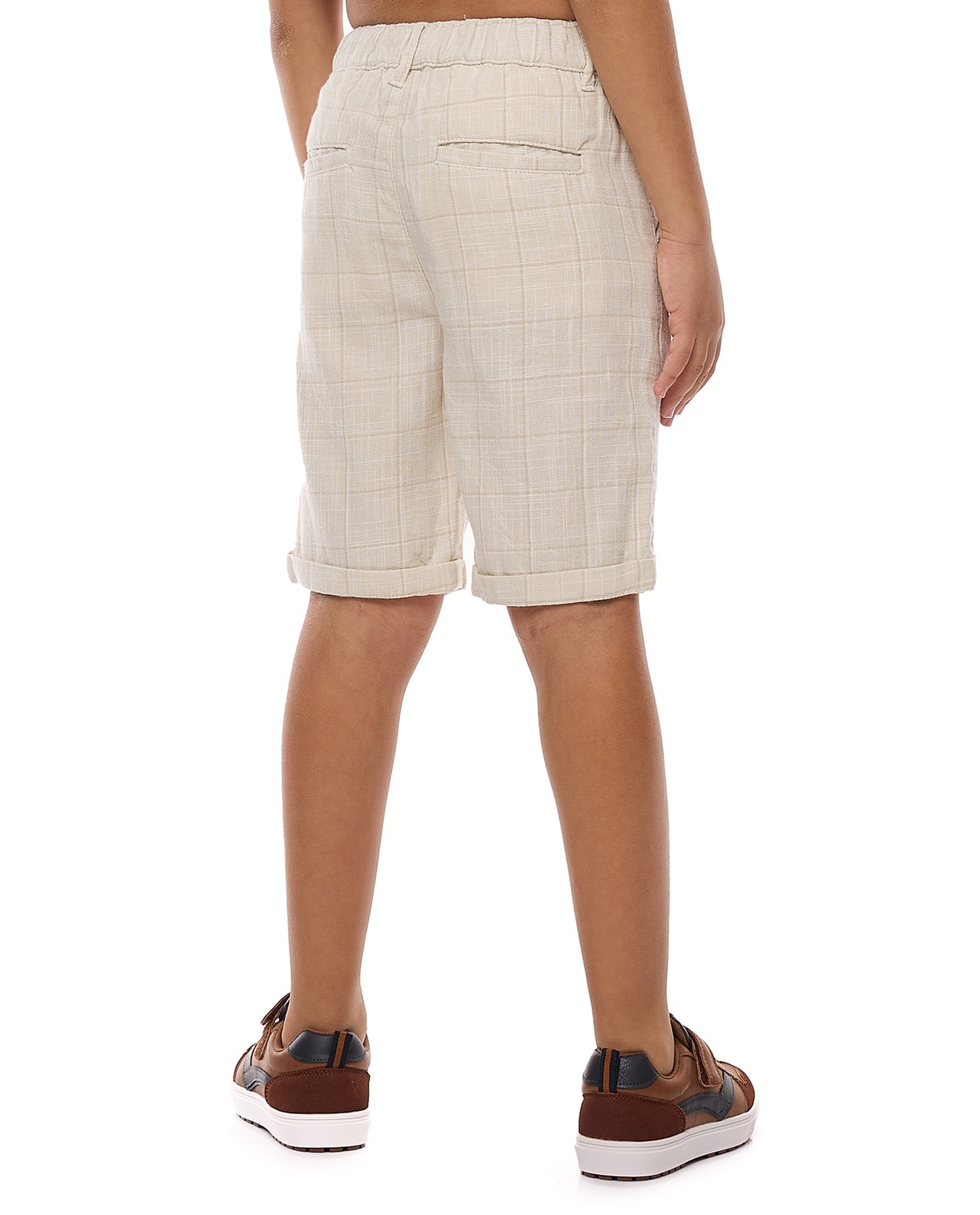 Woven Shorts with Button Closure