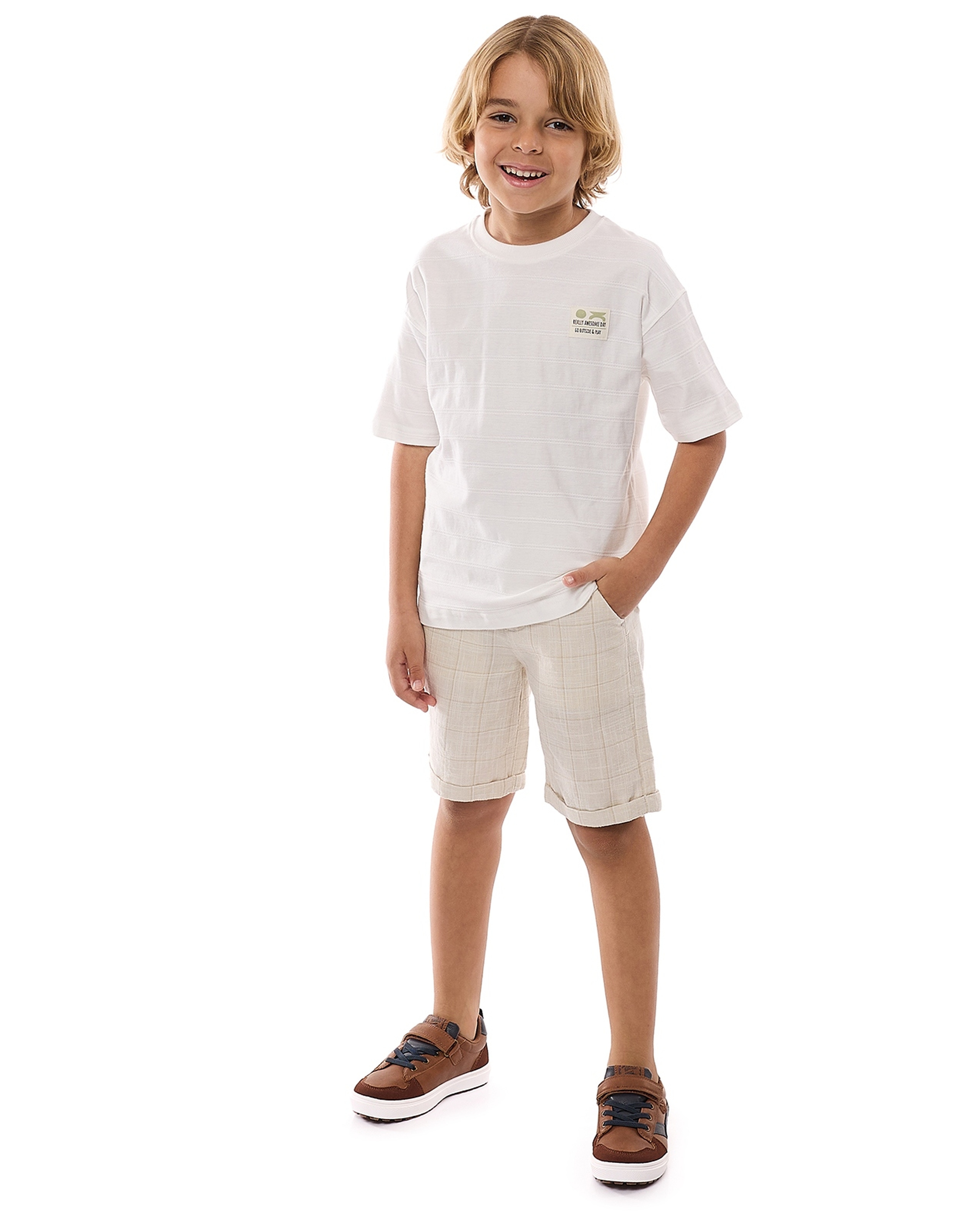 Woven Shorts with Button Closure