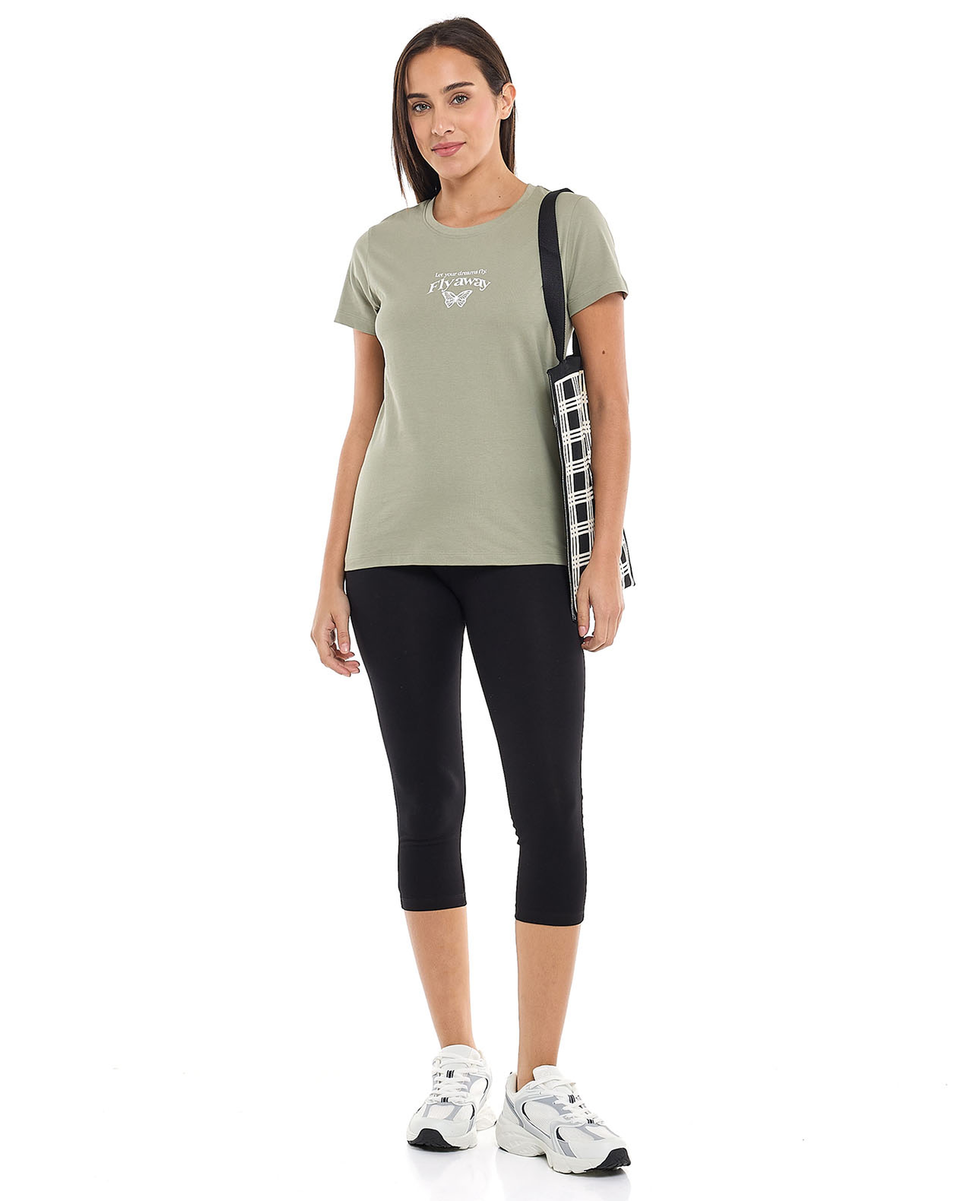 Printed T-Shirt with Crew Neck and Short Sleeves