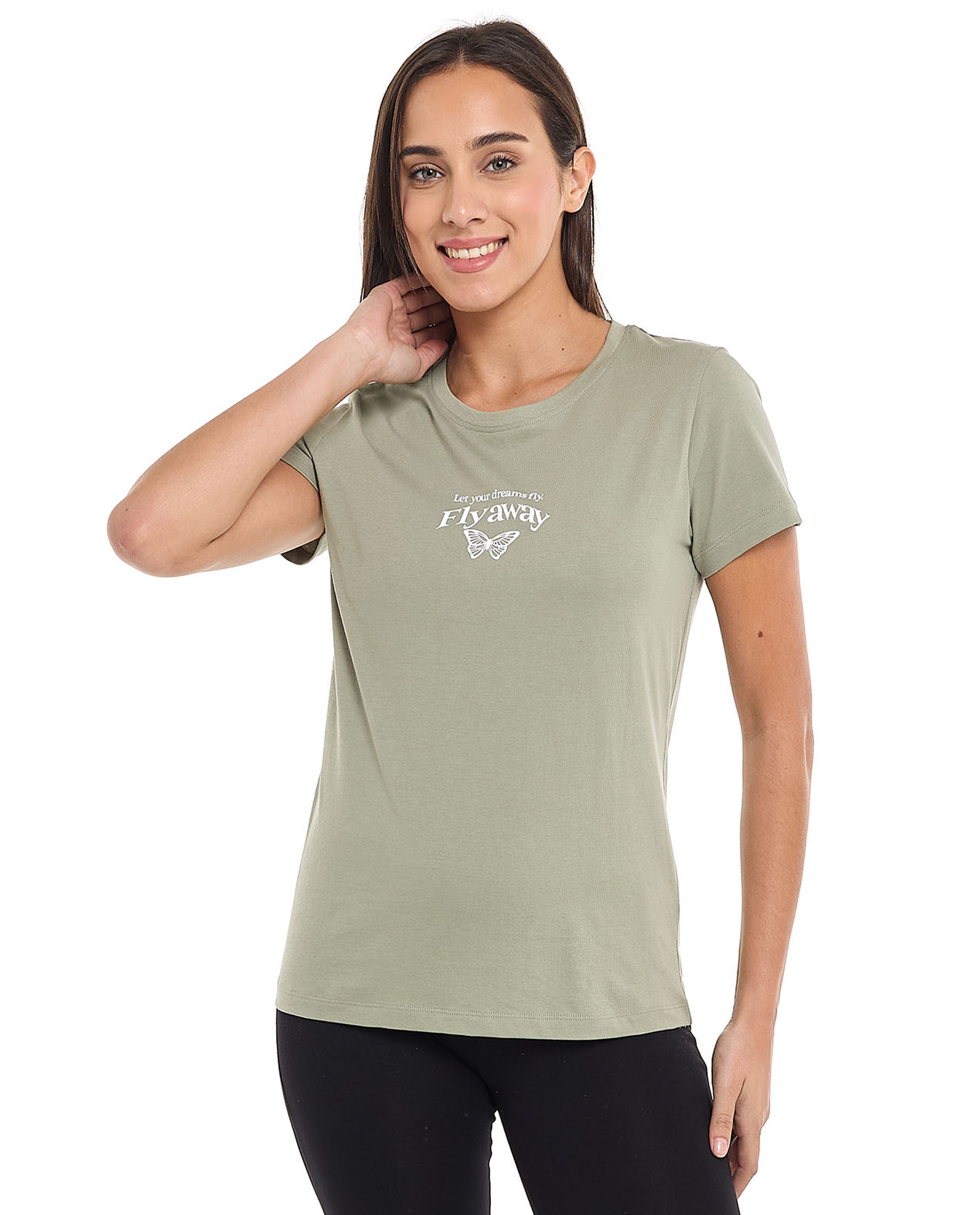 Printed T-Shirt with Crew Neck and Short Sleeves