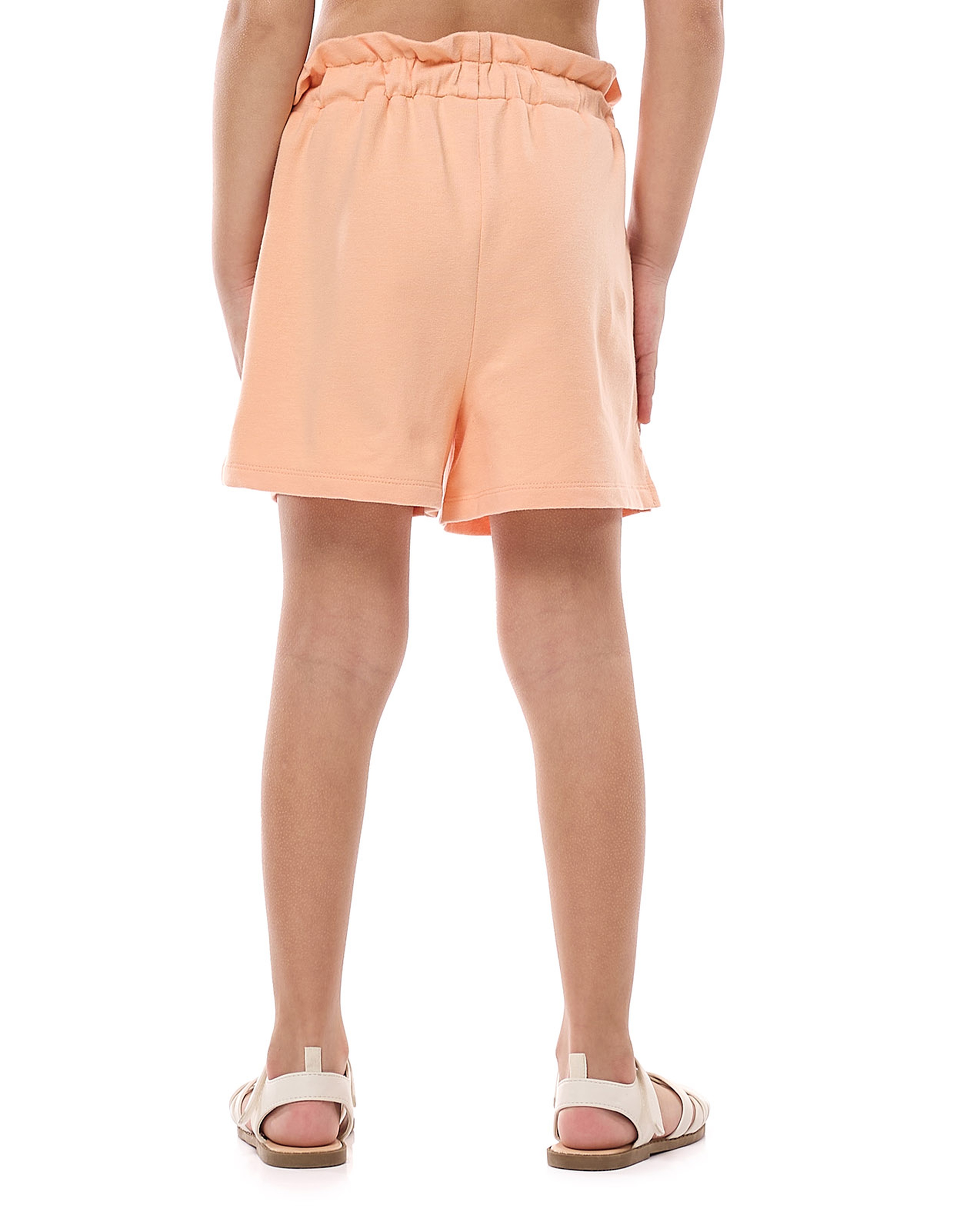 Embroidered Shorts with Drawstring Waist