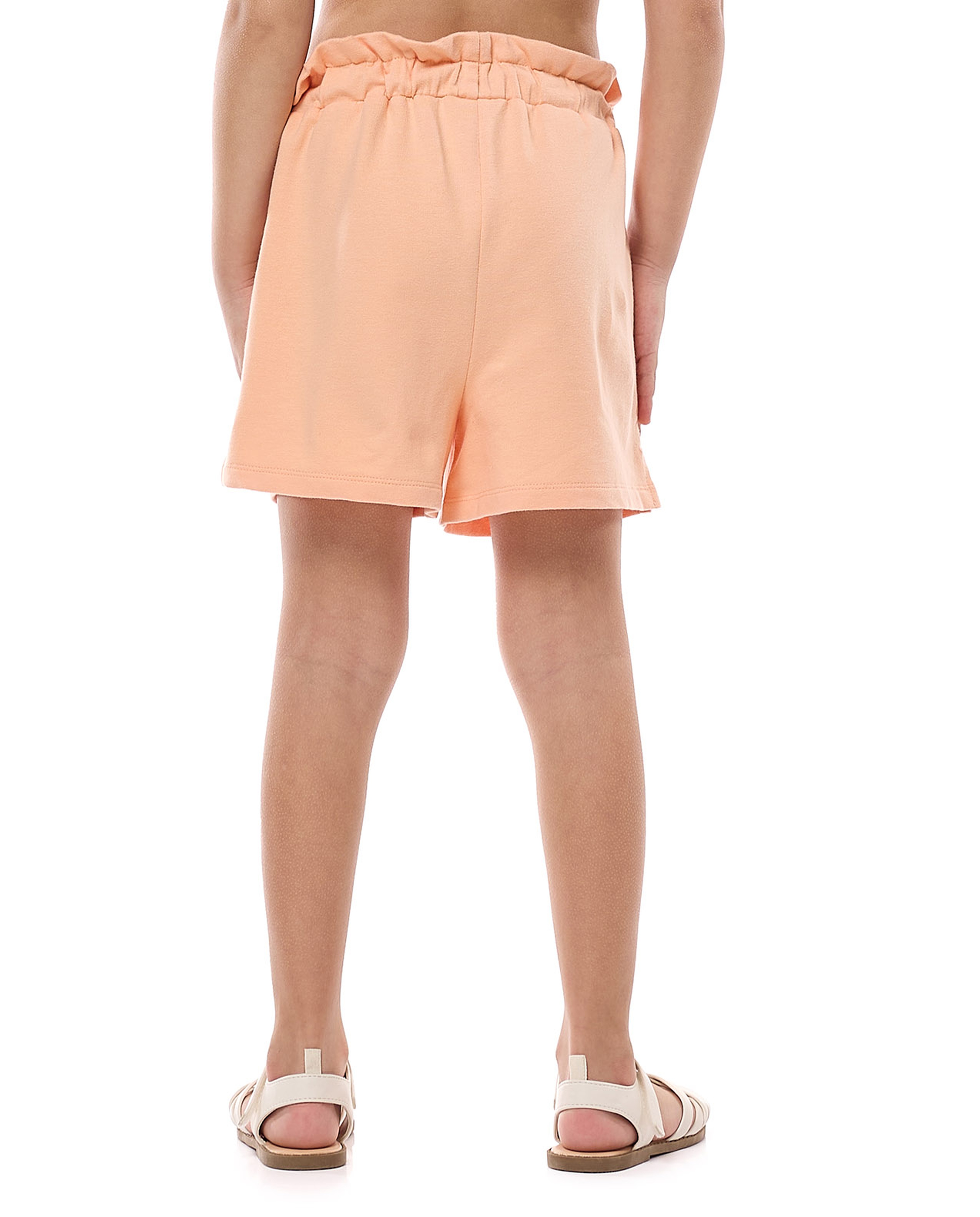 Embroidered Shorts with Drawstring Waist