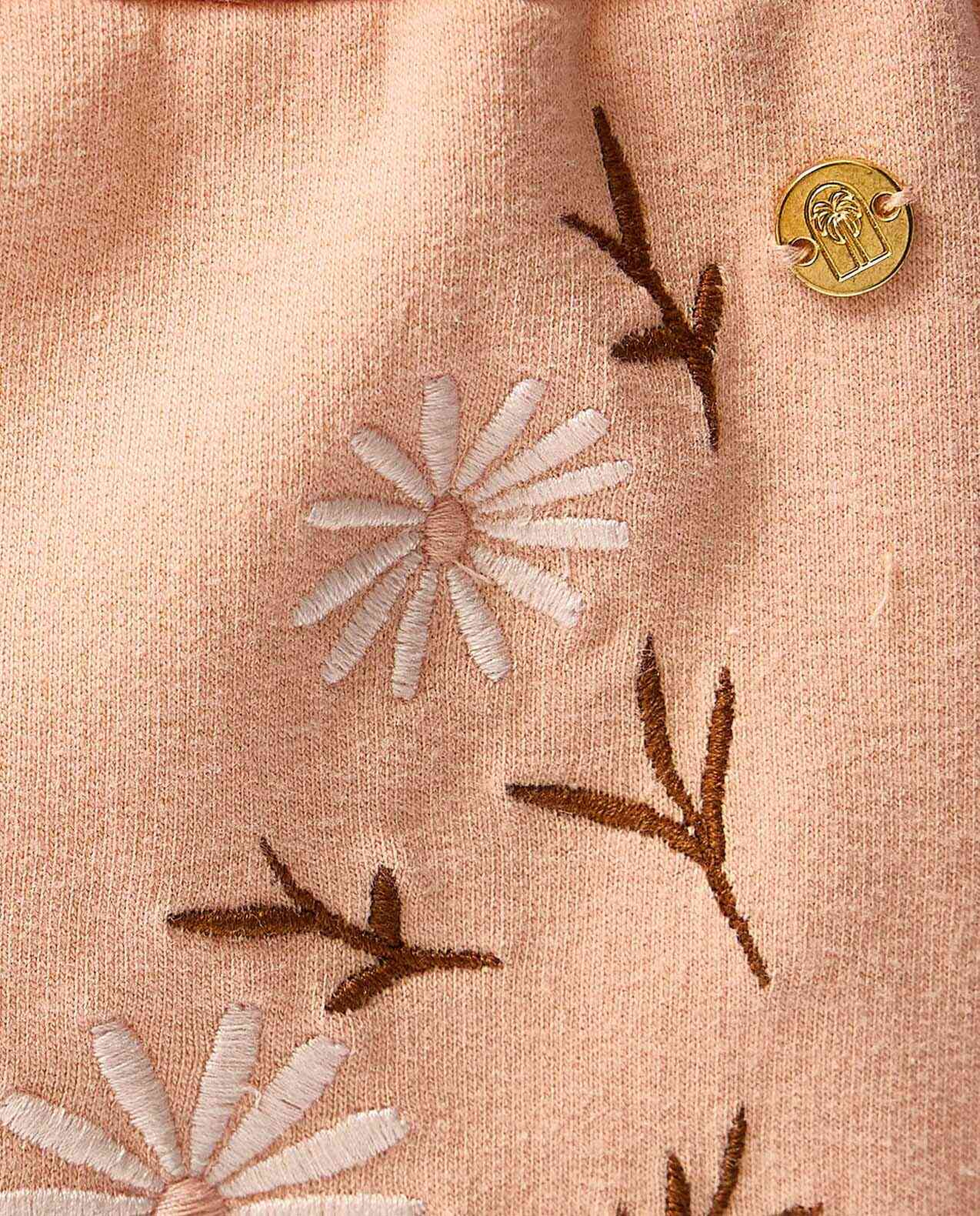 Embroidered Shorts with Drawstring Waist