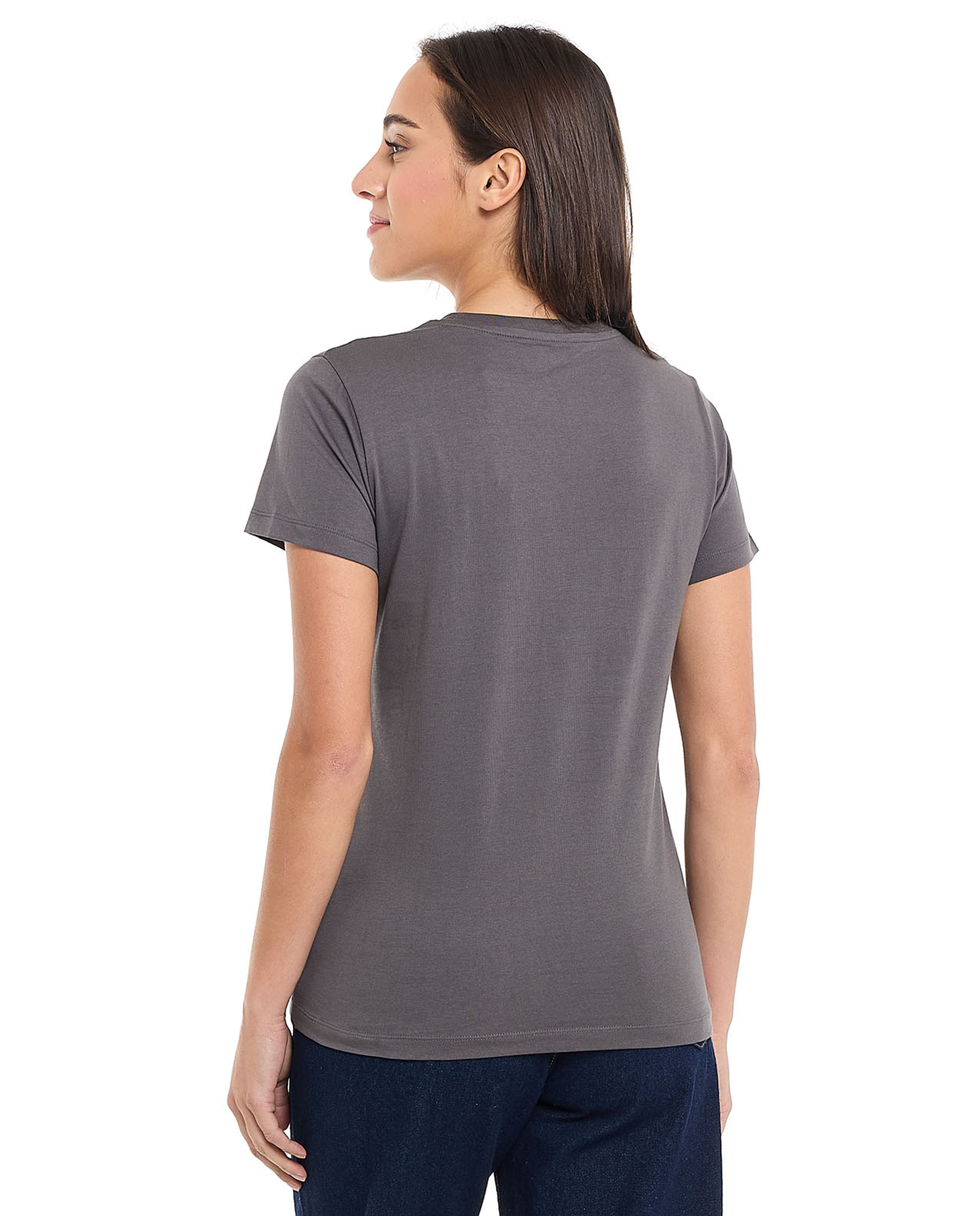 Printed T-Shirt with Crew Neck and Short Sleeves