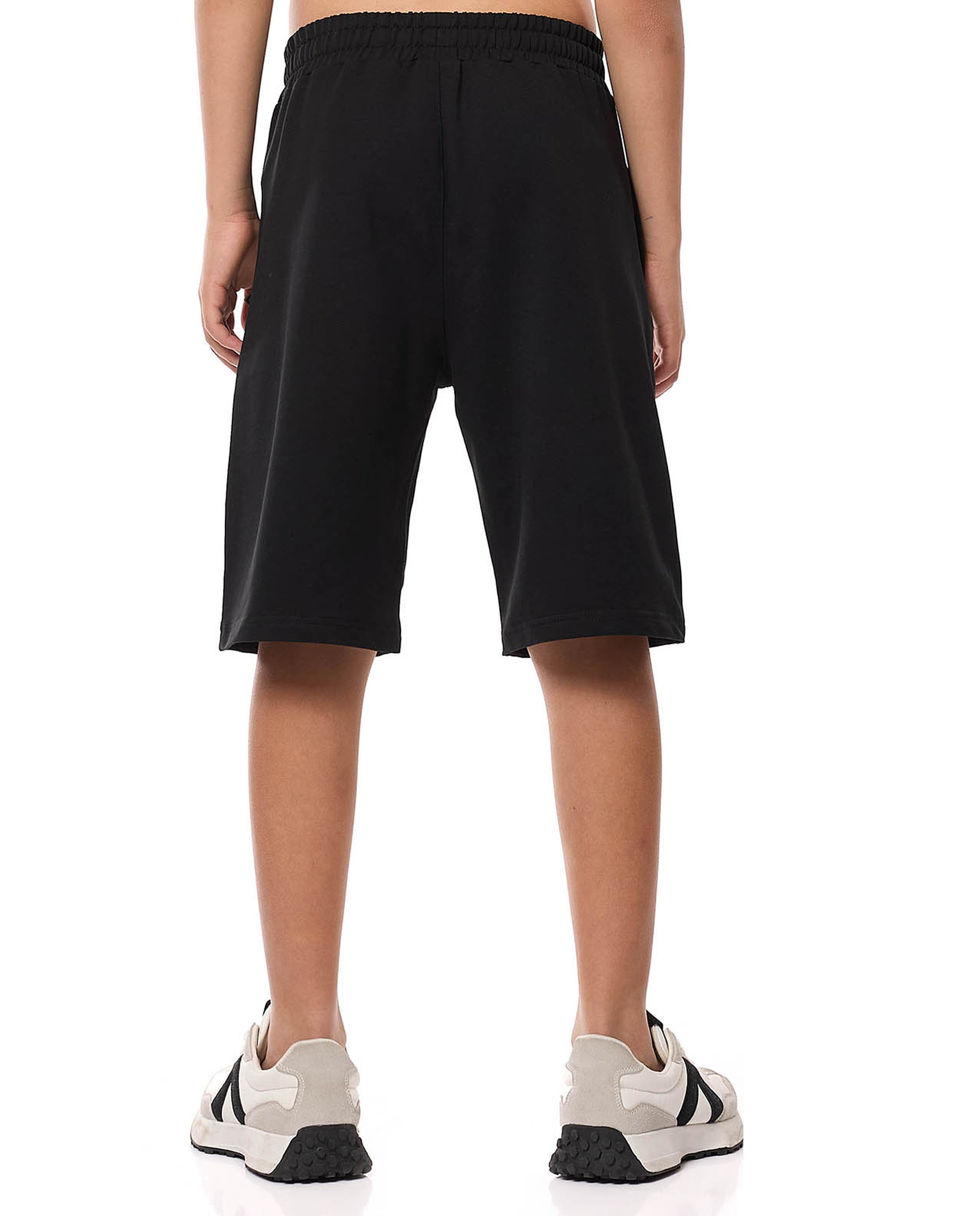 Solid Shorts with Drawstring Waist