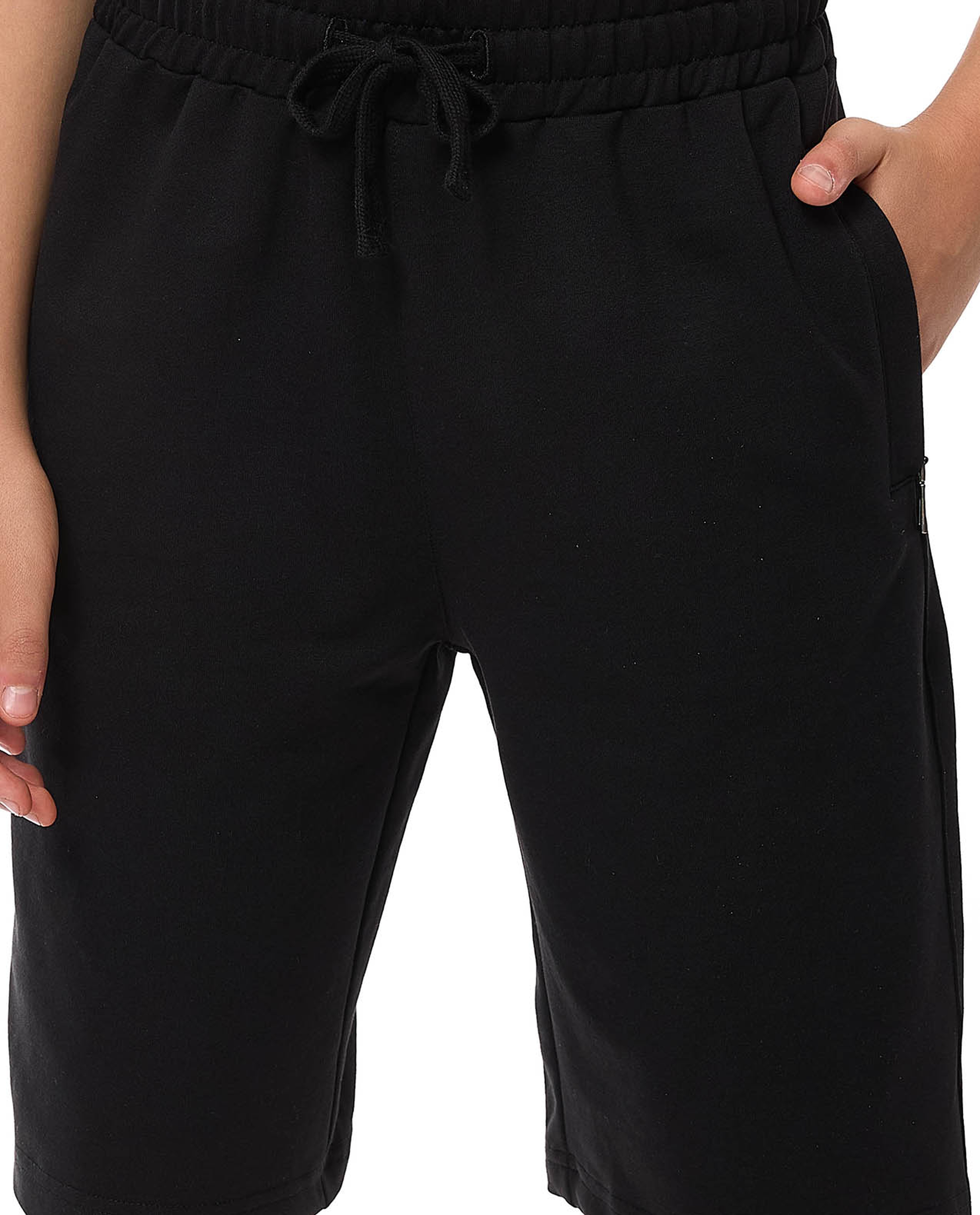 Solid Shorts with Drawstring Waist