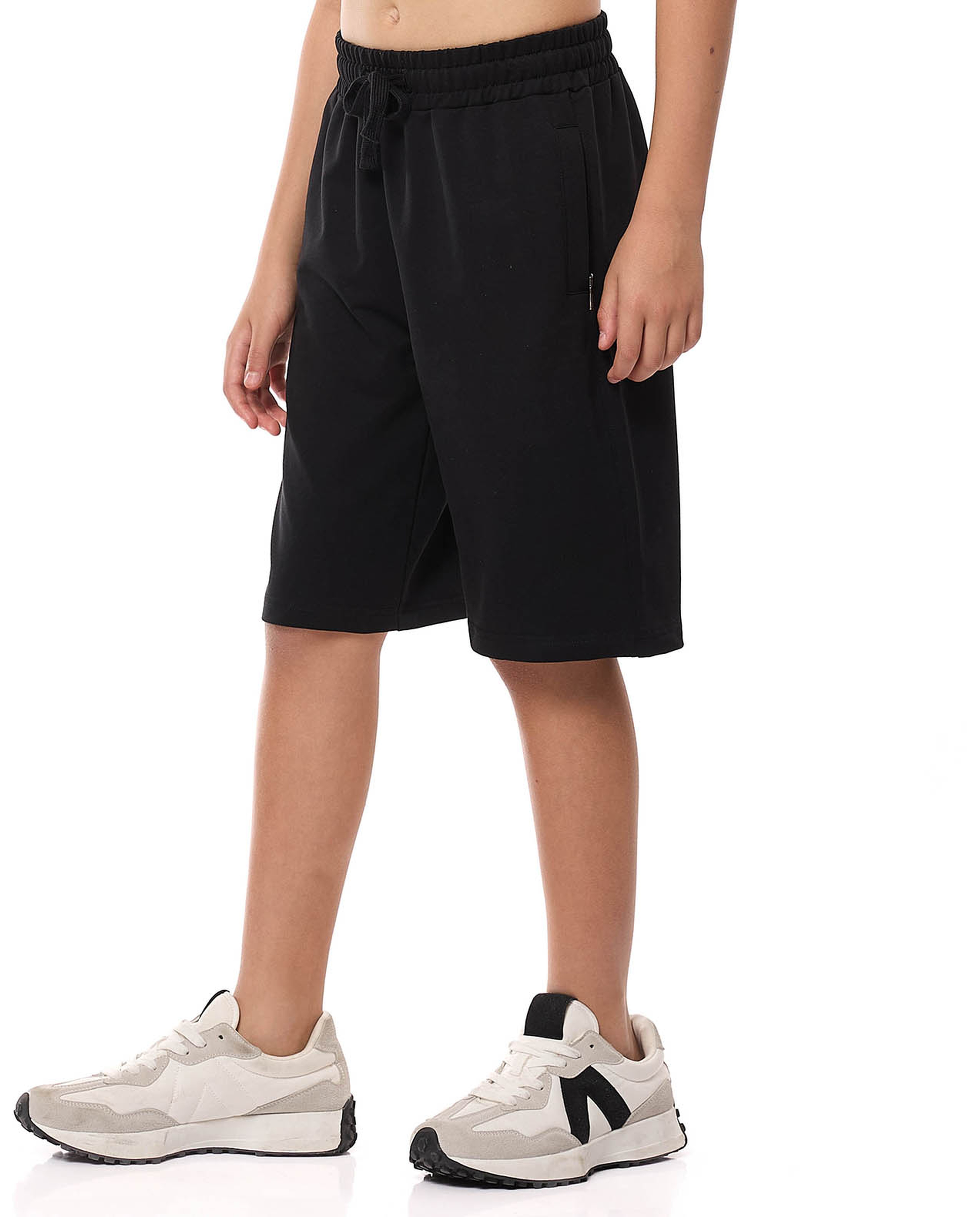Solid Shorts with Drawstring Waist