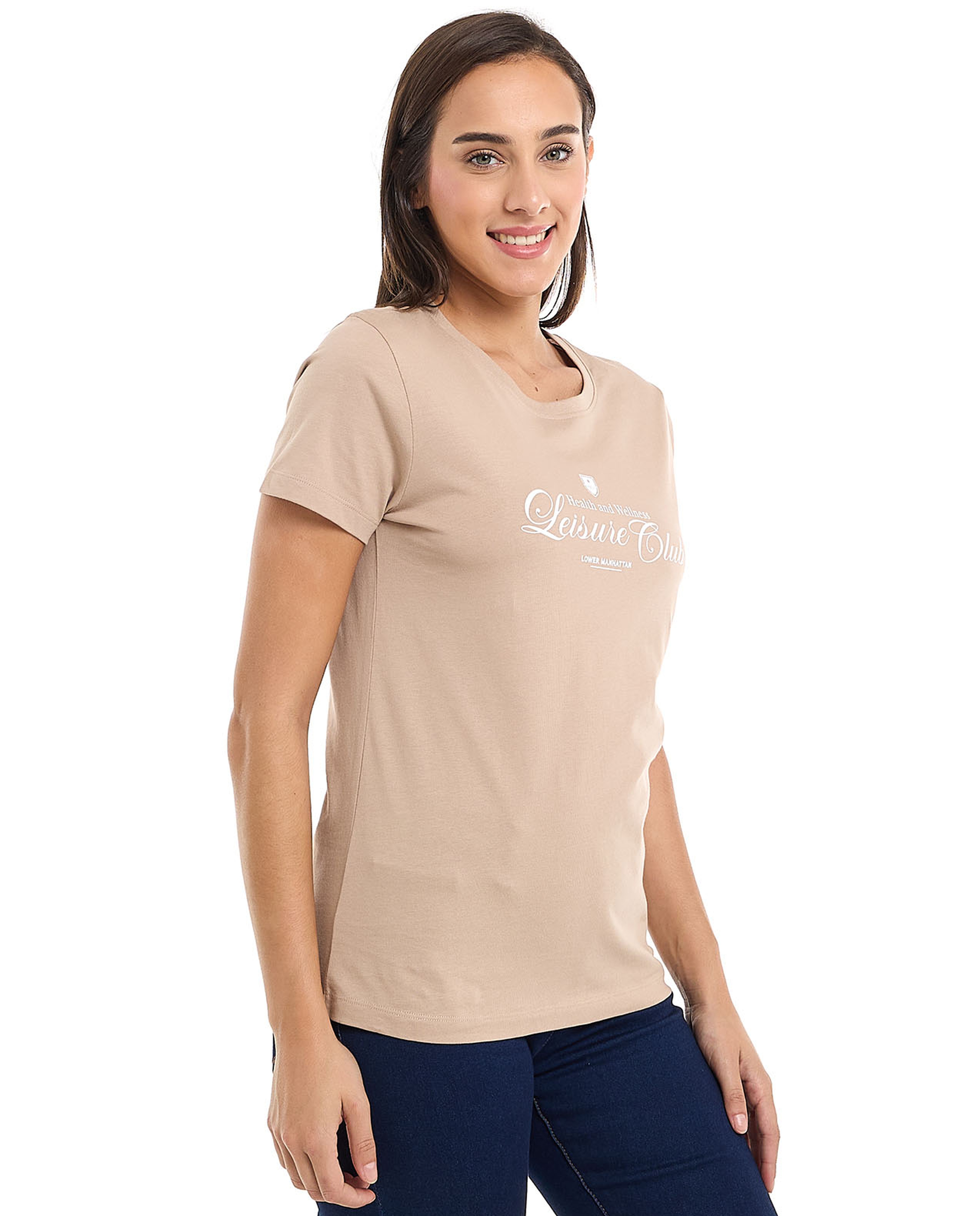 Printed T-Shirt with Crew Neck and Short Sleeves