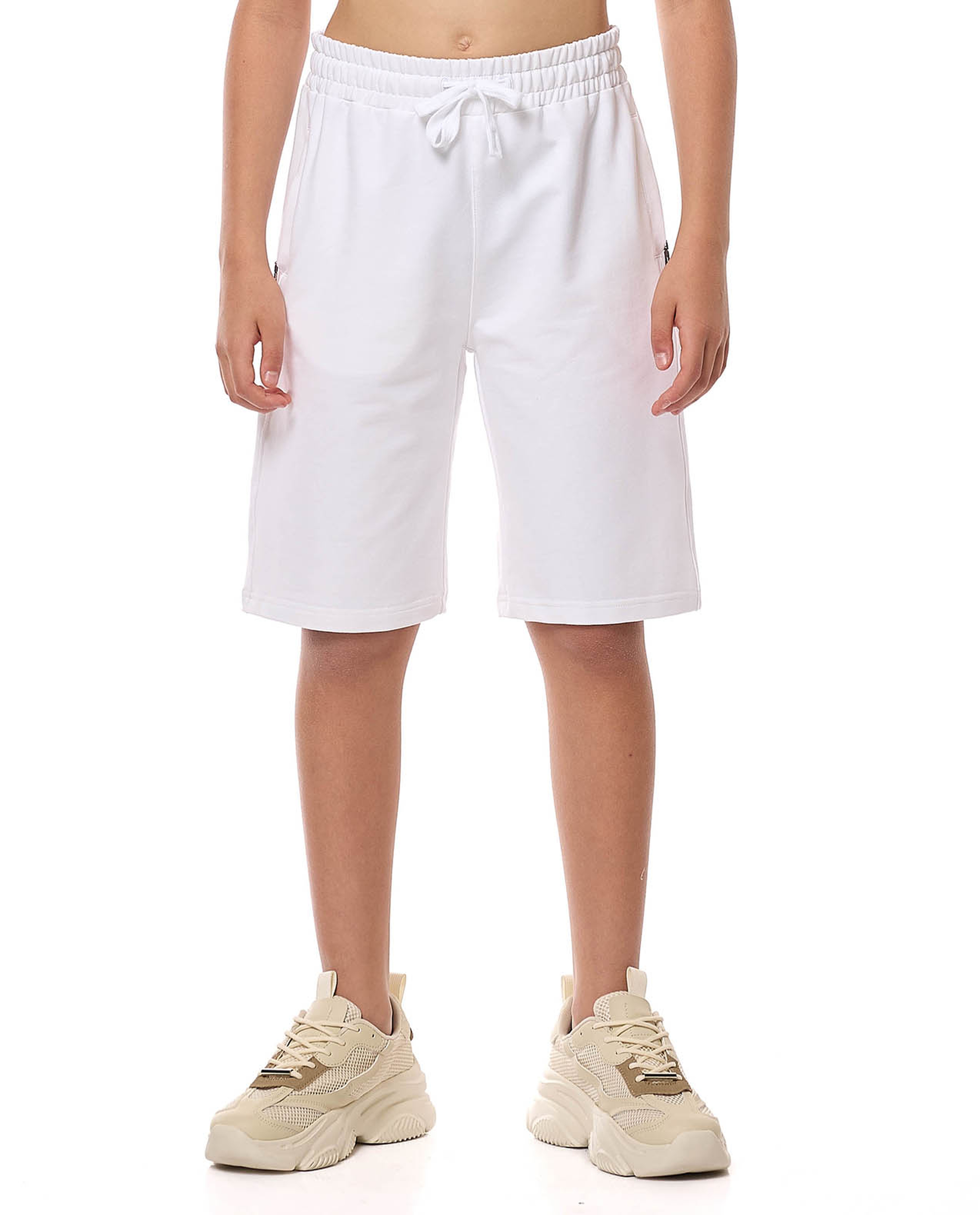 Solid Shorts with Drawstring Waist