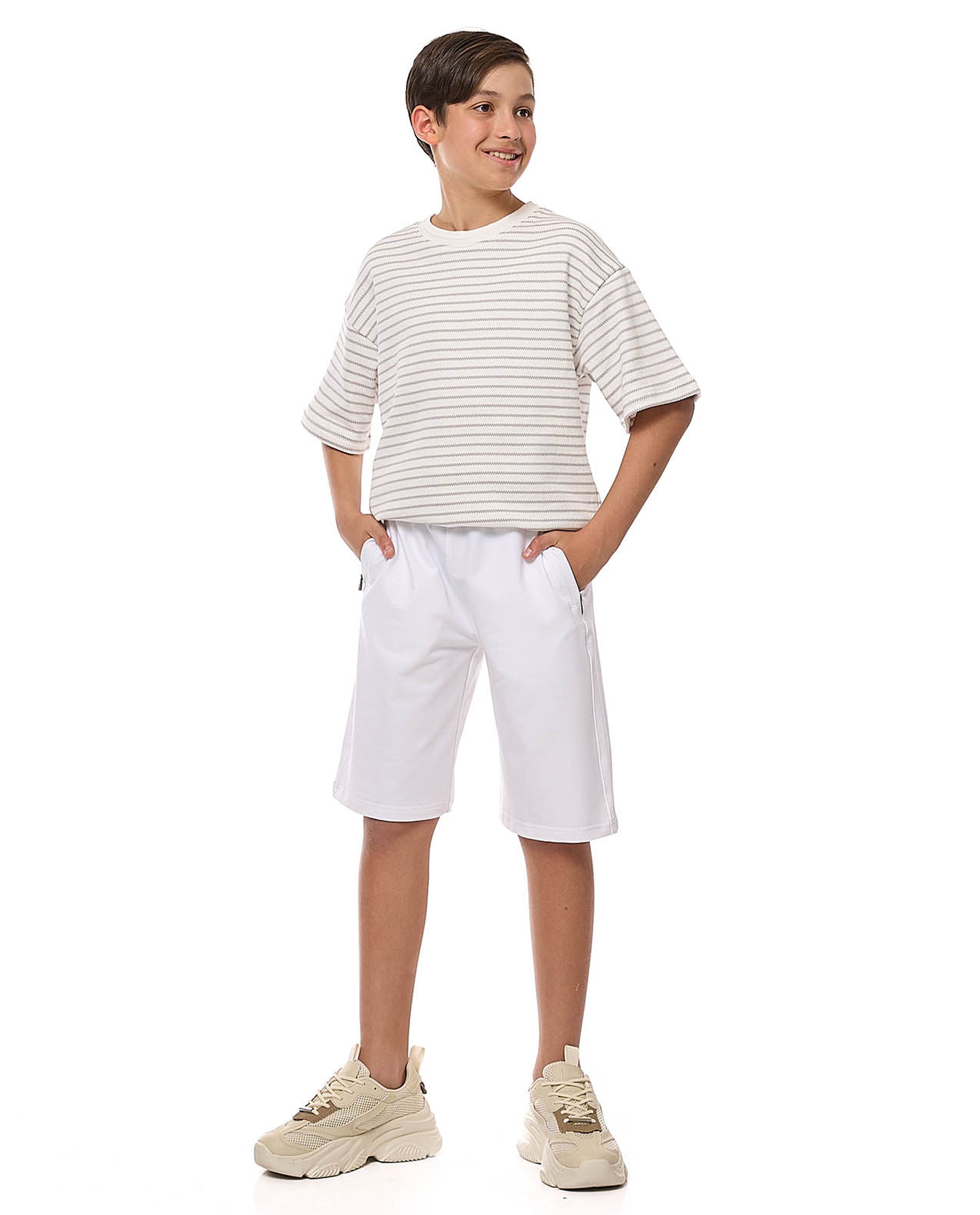 Solid Shorts with Drawstring Waist