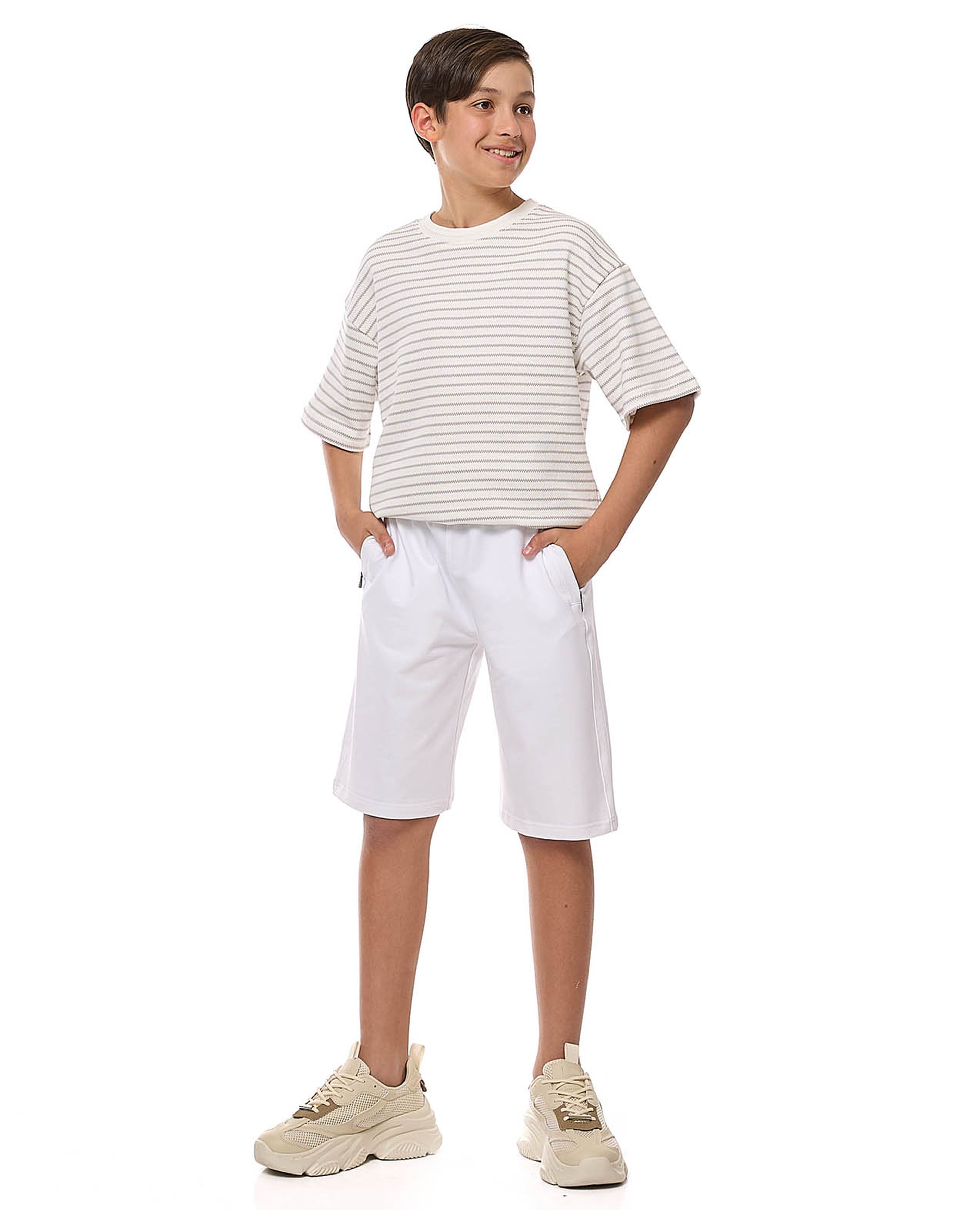 Solid Shorts with Drawstring Waist