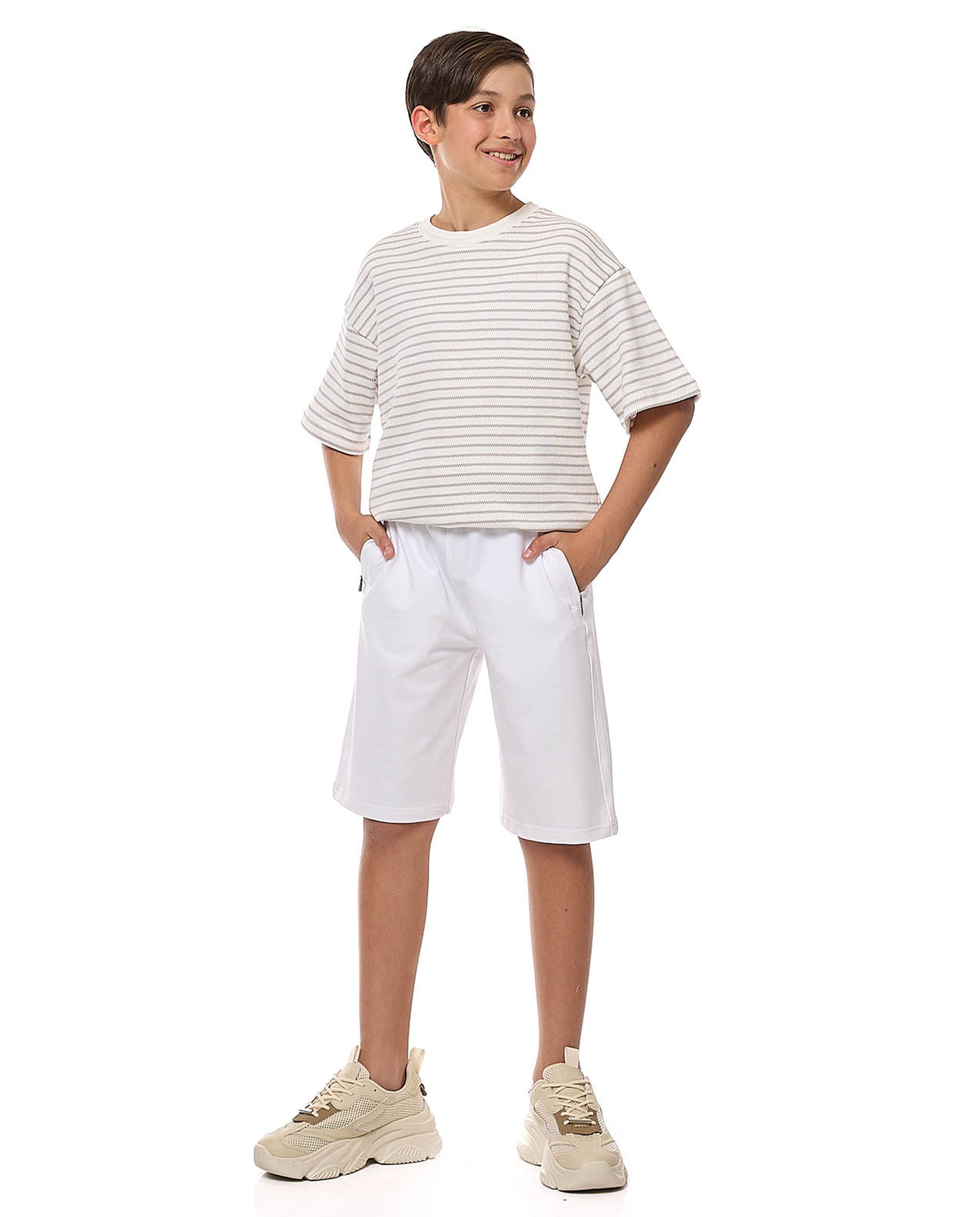 Solid Shorts with Drawstring Waist