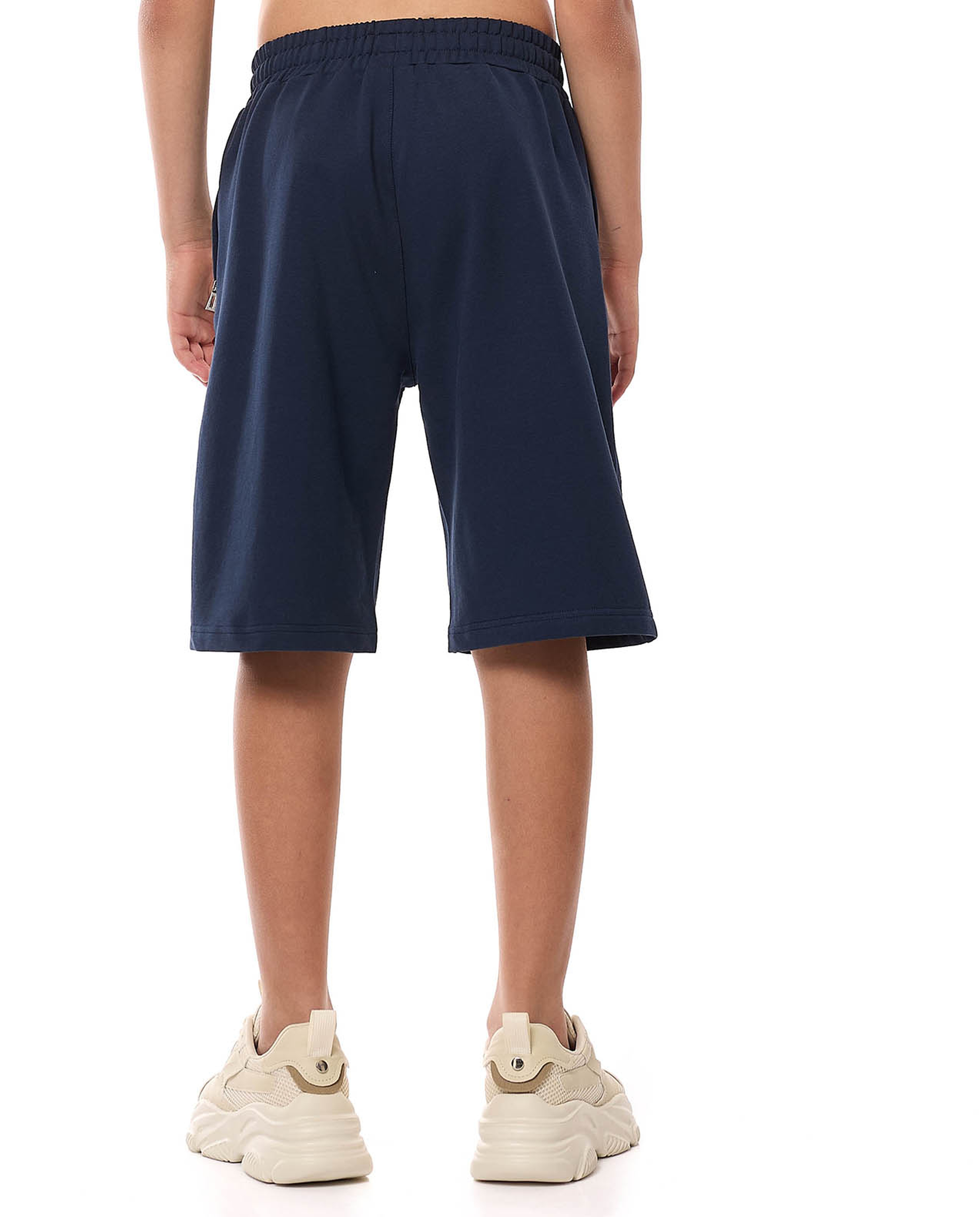 Solid Shorts with Drawstring Waist