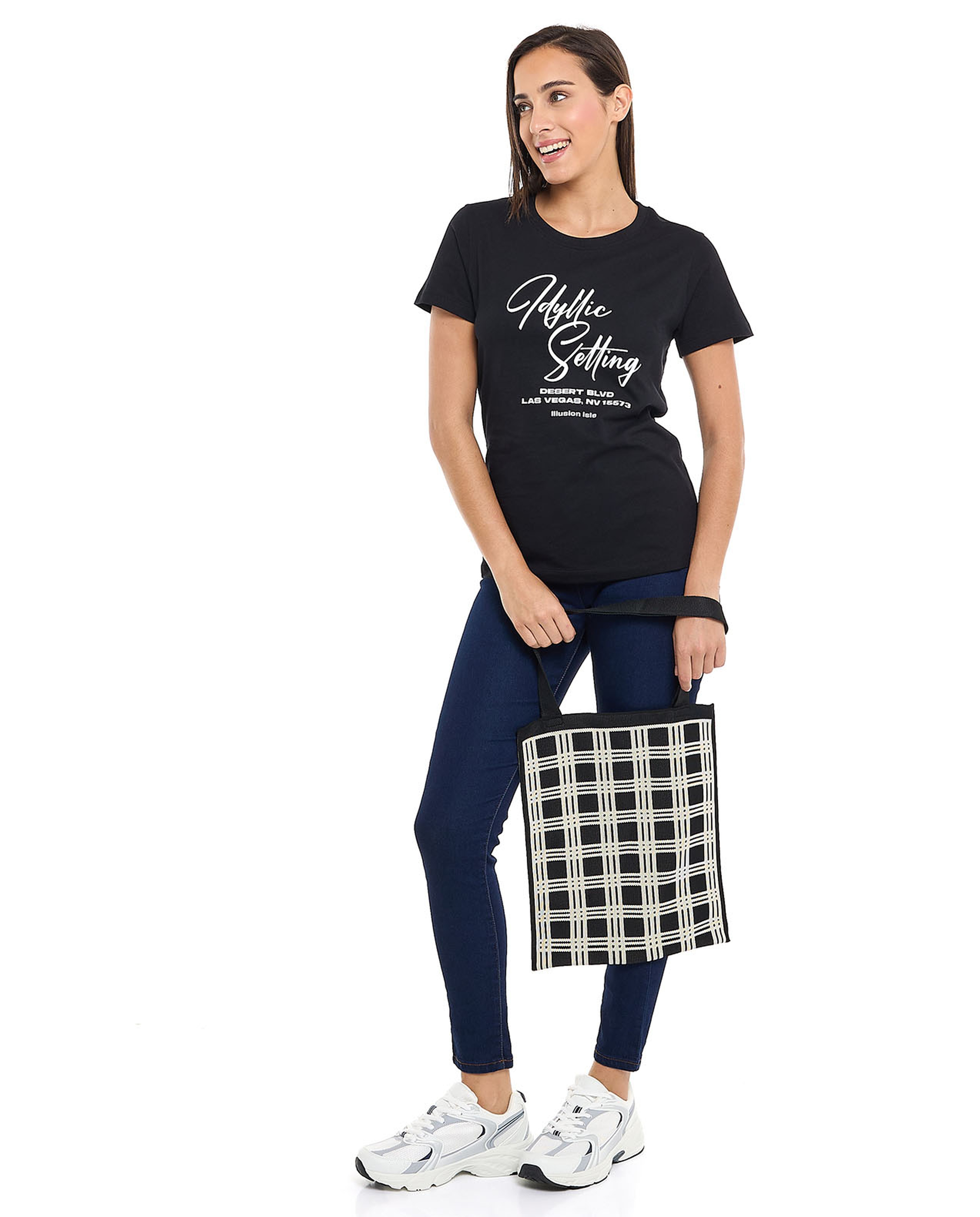 Printed T-Shirt with Crew Neck and Short Sleeves