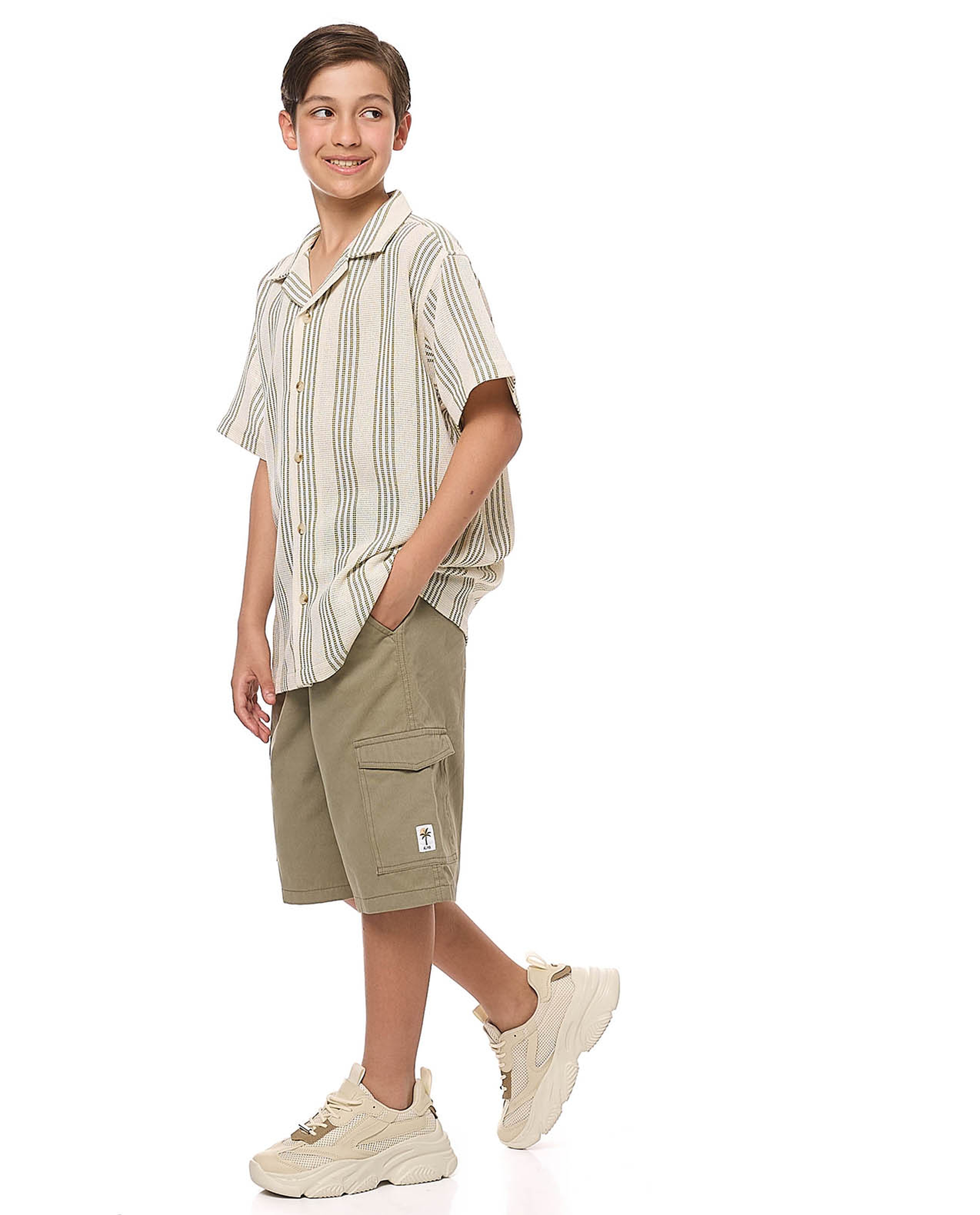 Solid Shorts with Drawstring Waist