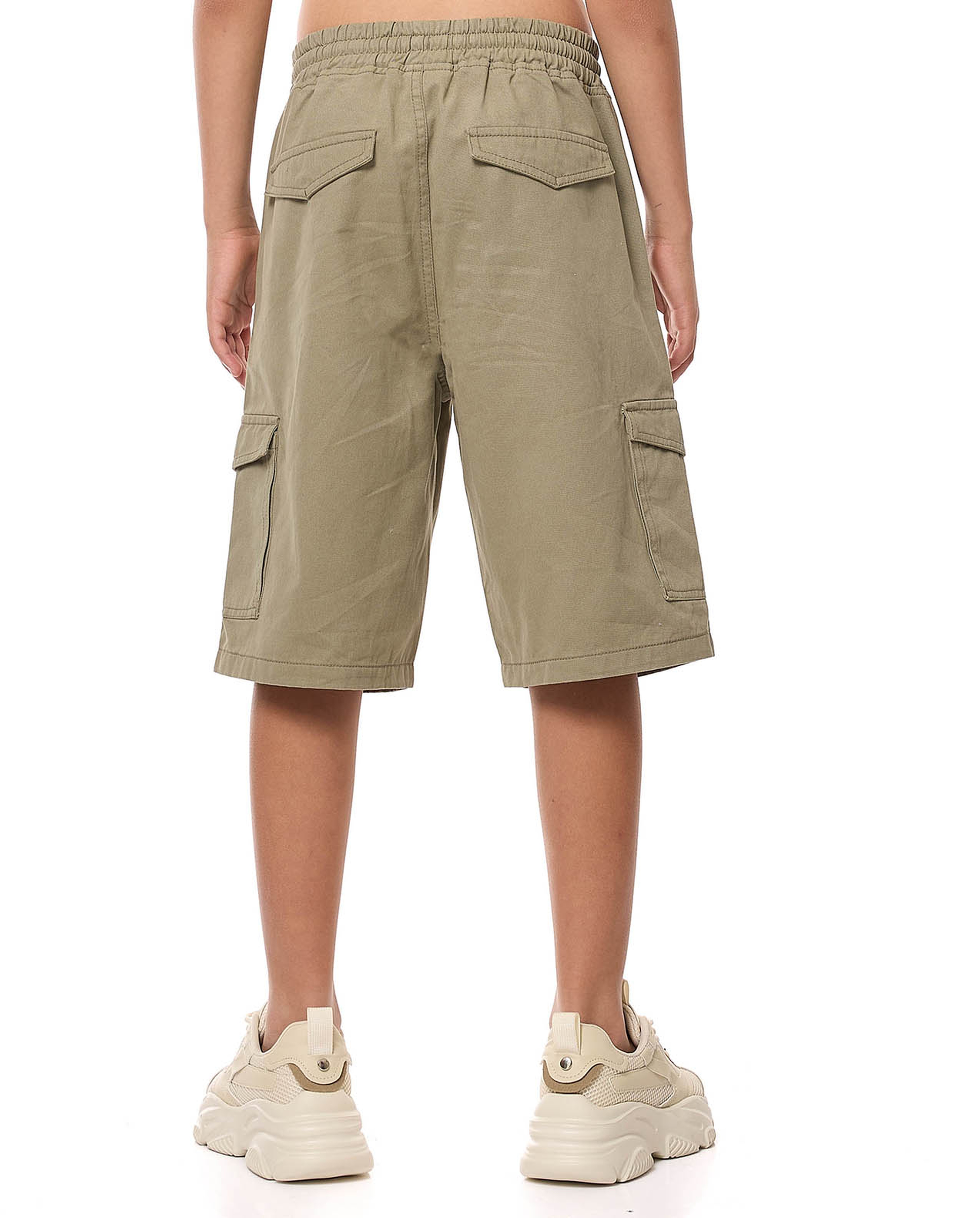 Solid Shorts with Drawstring Waist